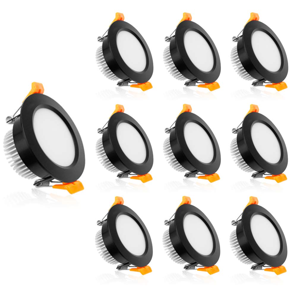 YGS-Tech 2 Inch LED Recessed Lighting Dimmable Downlight 3W, 10 Pack, 2700K Ultra Warm White, Model YGS-SH-3W-U