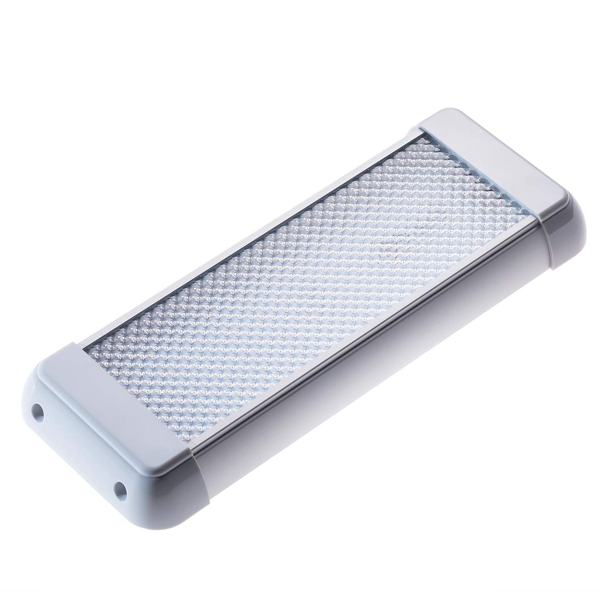 Raycharm Rv Marine Led Interior Light Fixture, 10.3&quot; X 3.9&quot; Aluminum Housing, 6000K Cool-White Large Spaces Illuminating,High-Output Low Ampere Draw, Built-In On/Off Rocker Switch, 12V-24V Dc, 1-Pack