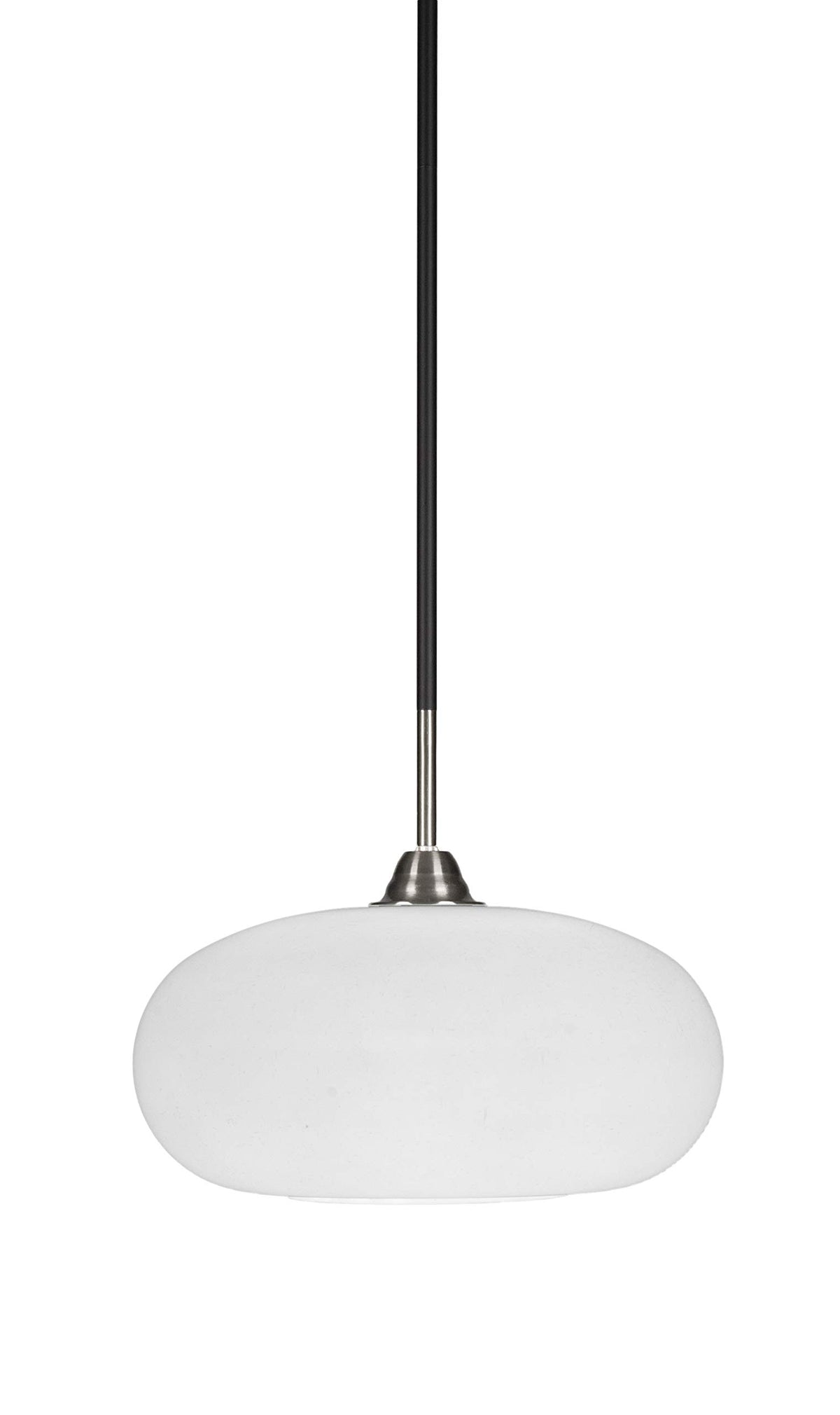 Toltec Lighting Paramount 1 Light Pendant In Matte Black & Brushed Nickel (3401-Mbbn-216)