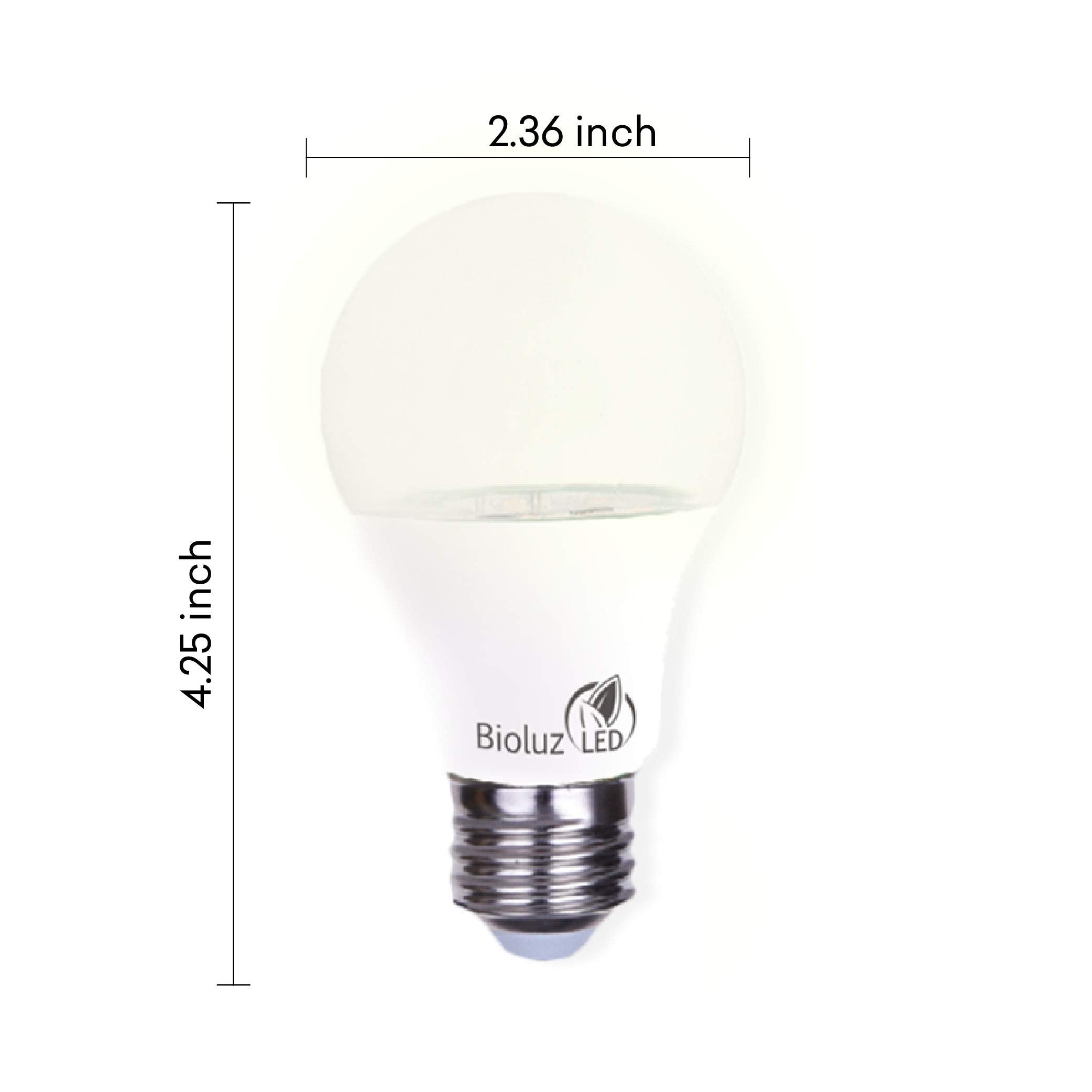 Bioluz LED Grow Light Bulbs A19 3000K Soft White - 3 Pack for Indoor Plants