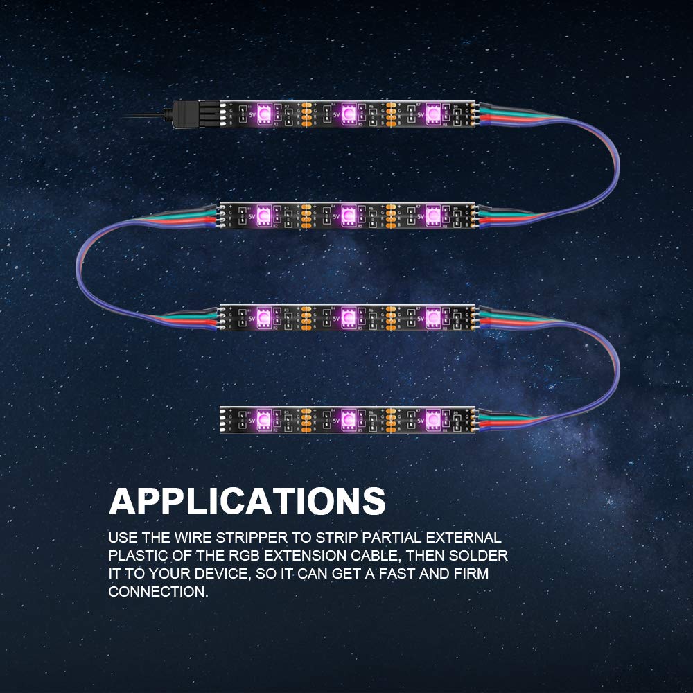 Carlits 66Ft Extension Cable Rgb Wire Line Cord 22Awg 4Pin 22 Gauge 20M Connector Kit Conductor For Rgb Led Strip 5050 3528