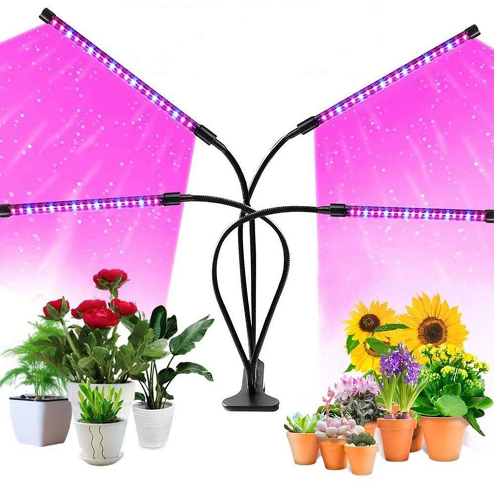 Sun YOBA 80W Grow Light - 80 LED Multi-arm Desk Clip Lamp for Indoor Plants - Model AYBSZ026-D-UK