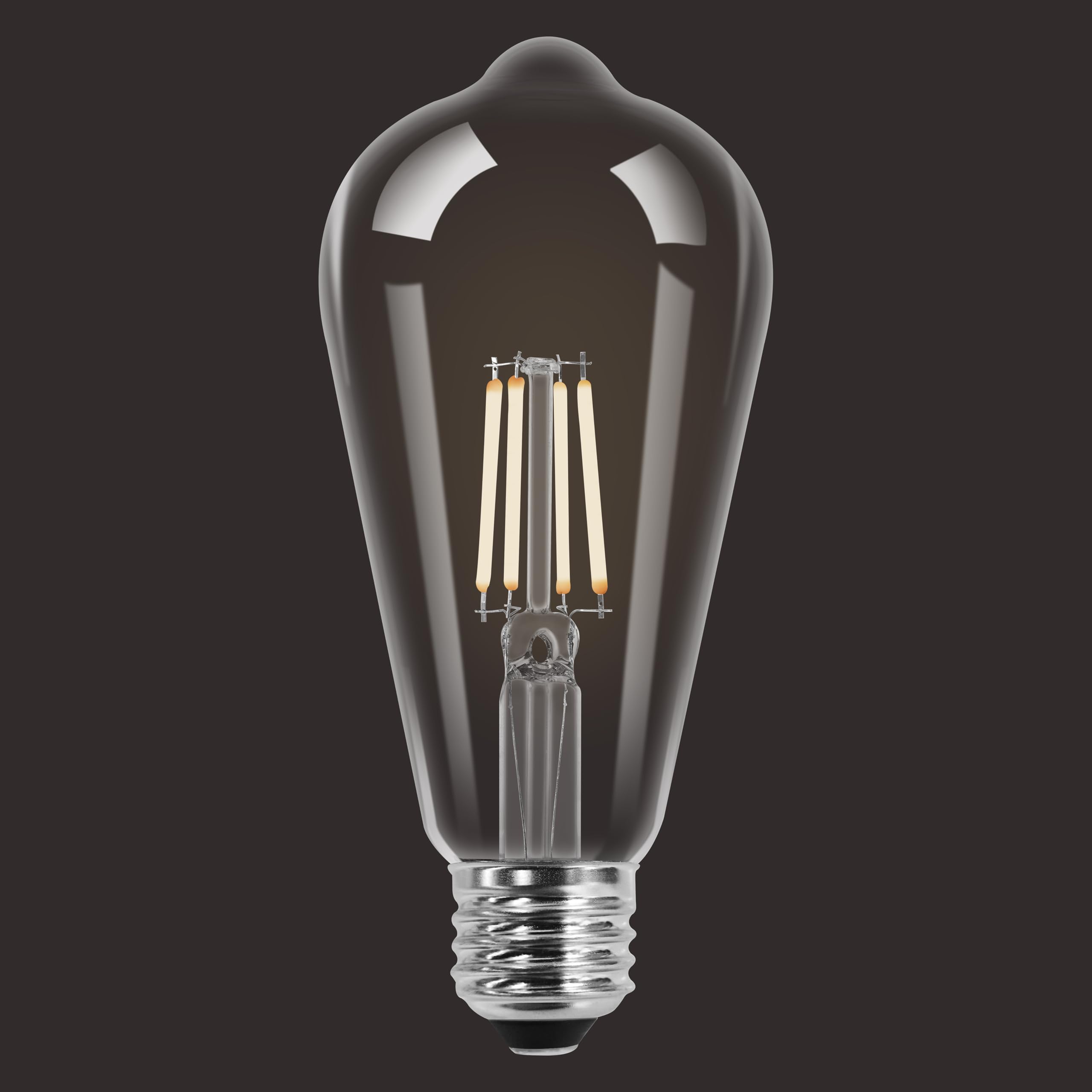 Sylvania St19 Clear Led White Filament Bulb, 13W, Dimmable, 1500 Lms, Medium Base, 2700K, Soft White - 2 Pack (42252)