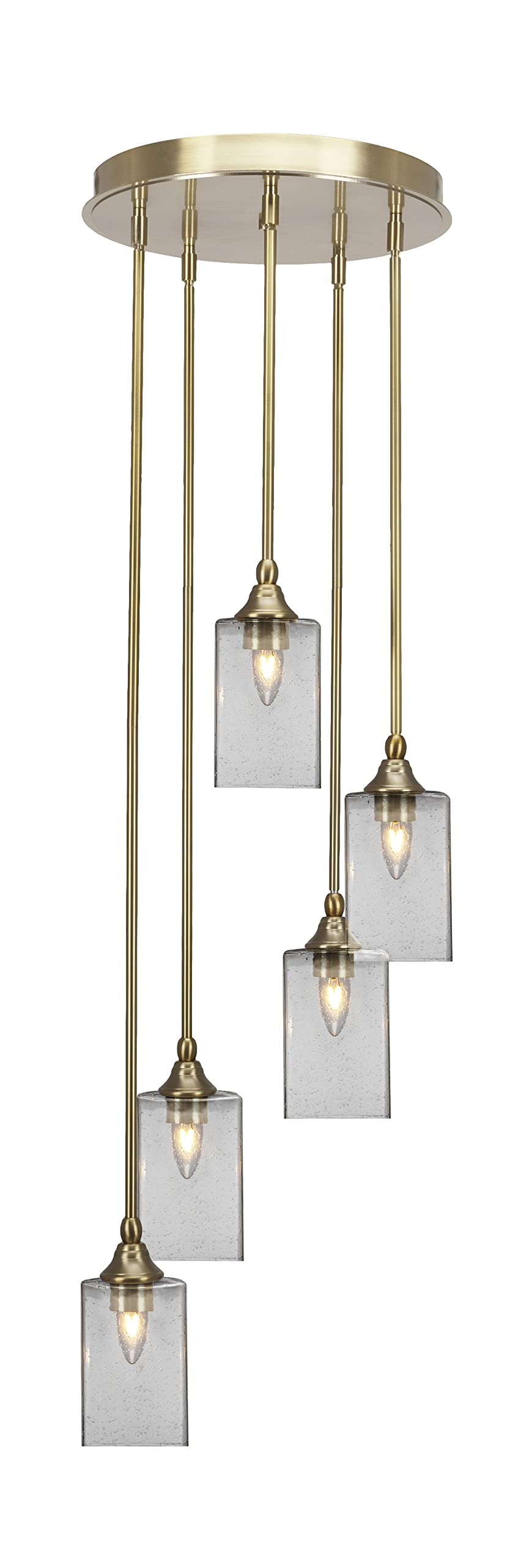 Empire 5 Light Cluster Pendalier in New Age Brass Finish (2145-NAB-530)
