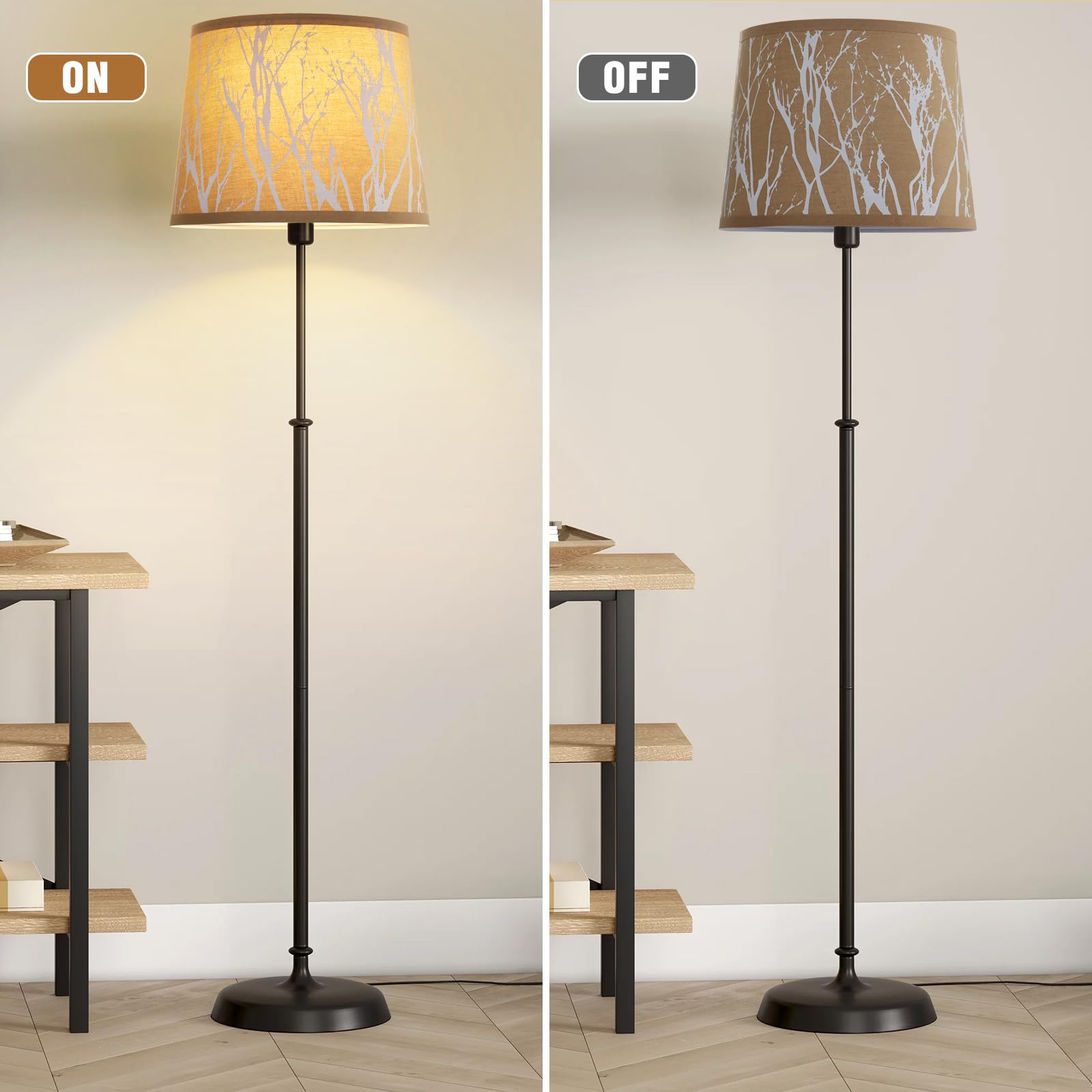 Bedside Lamp Shades Set Of 2 Replacement, Drum Lampshades, 12.7'' X 12.7'' X 10 Inches Lampshades For Table Lamp, Floor Lamp, Pe