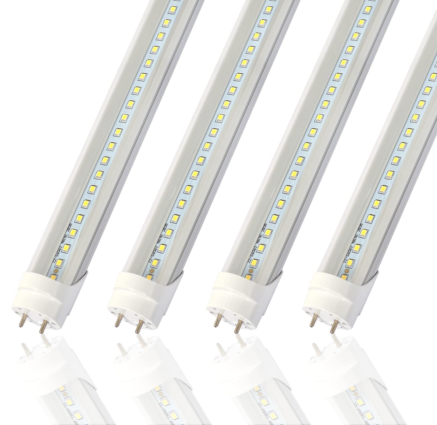 2Ft T8 Led Tube Light,12W(30W Equivalent), 1560Lm,Led Replacement F20T10 T20T12 Flourescent Tube,5000K, Dual Ended Power, Clear 