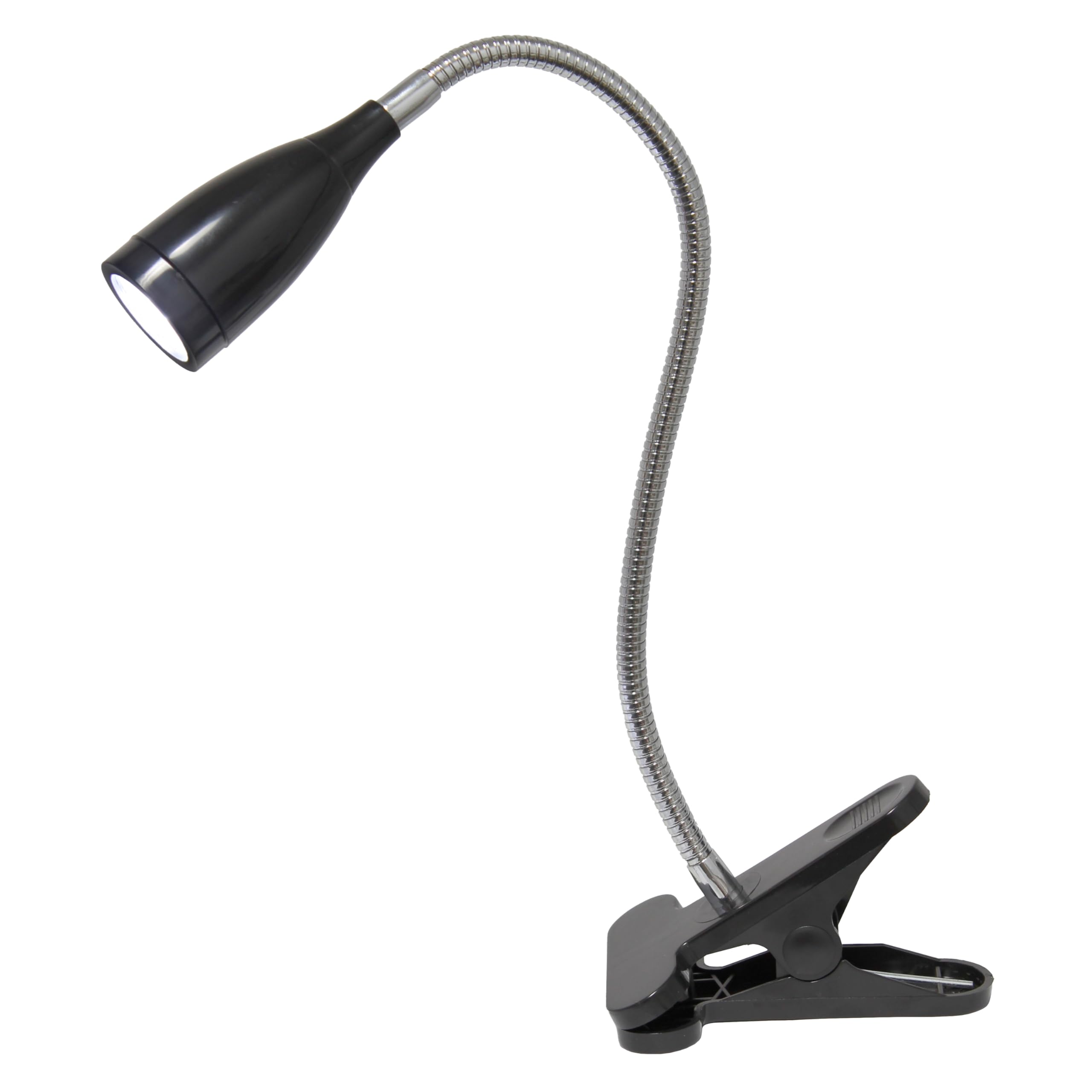 Simple Designs Ld2005-Blk Flexible Gooseneck Led Clip Light Desk Lamp, Black