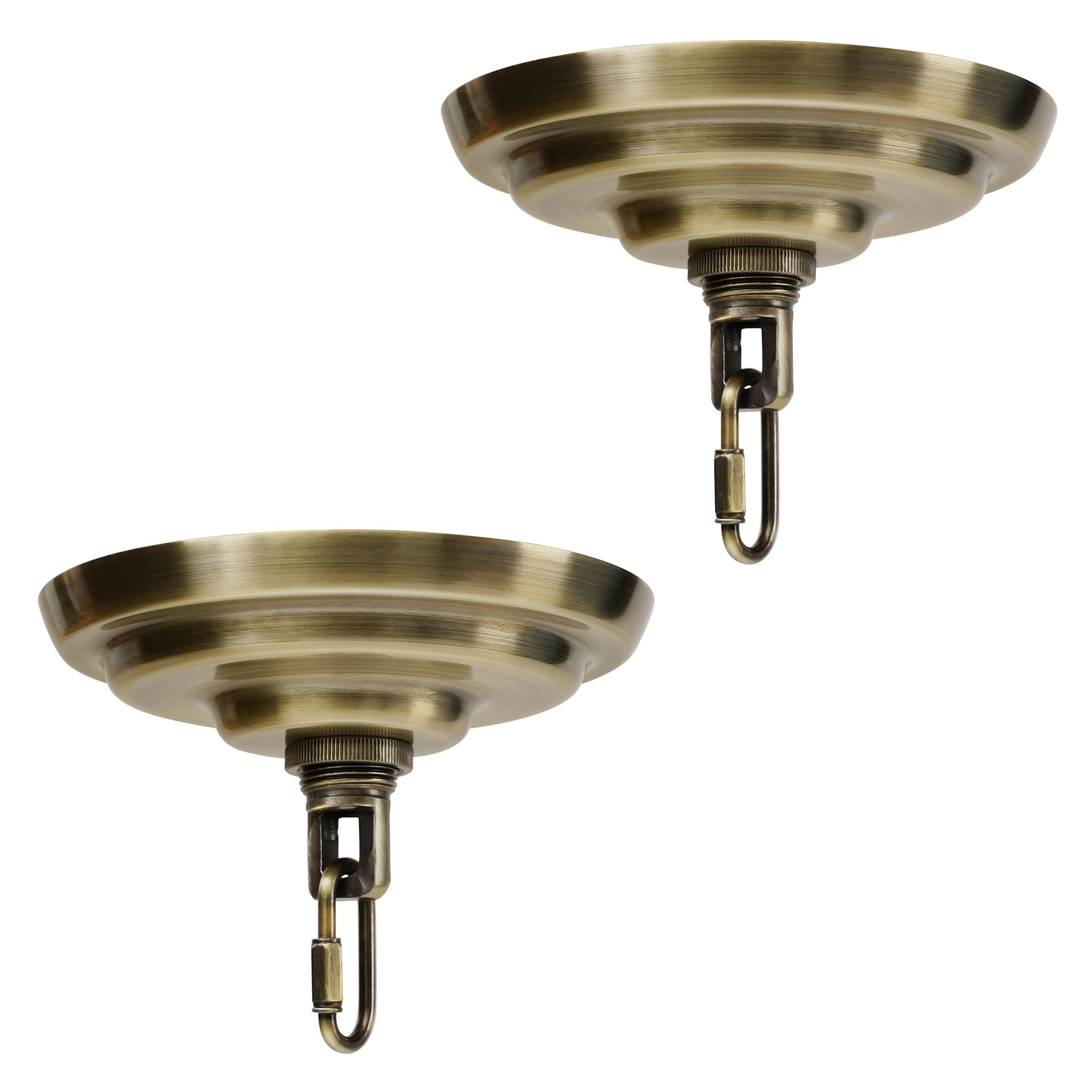 Mayomajo 2 Pack Of 5-5/16 Inches Light Canopy Kit  Heavy Duty Replacement Cover Plate With Mounting Hardware For Chandelier  Pendant Lighting & Swag Light (Bronze  5-5/16 Inch Canopy)