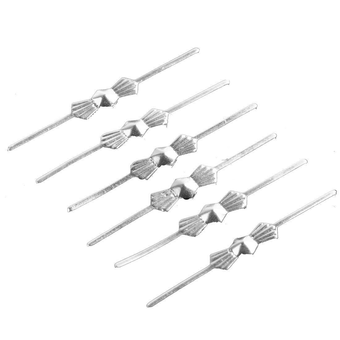 H&D Chrome Bow Tie Clips, 100pcs Metal Butterfly Clips for Crystals, 30mm, Silver, Model HD140501DE-2
