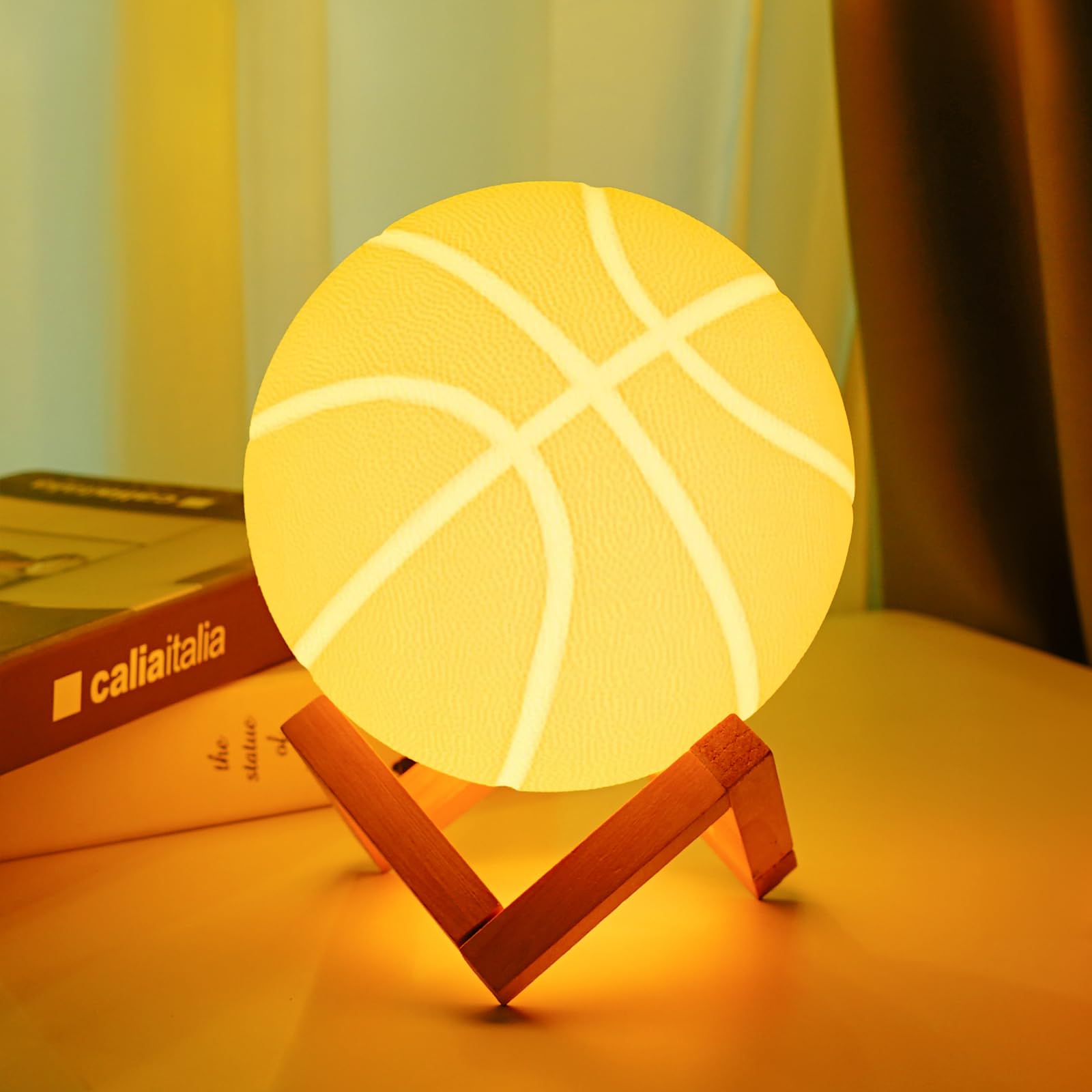 Olee Odee Basketball Night Light, Gifts for Fathers Dad Men Basketball lamp Room with Remote Control 16 Colors Changing Sport Fa