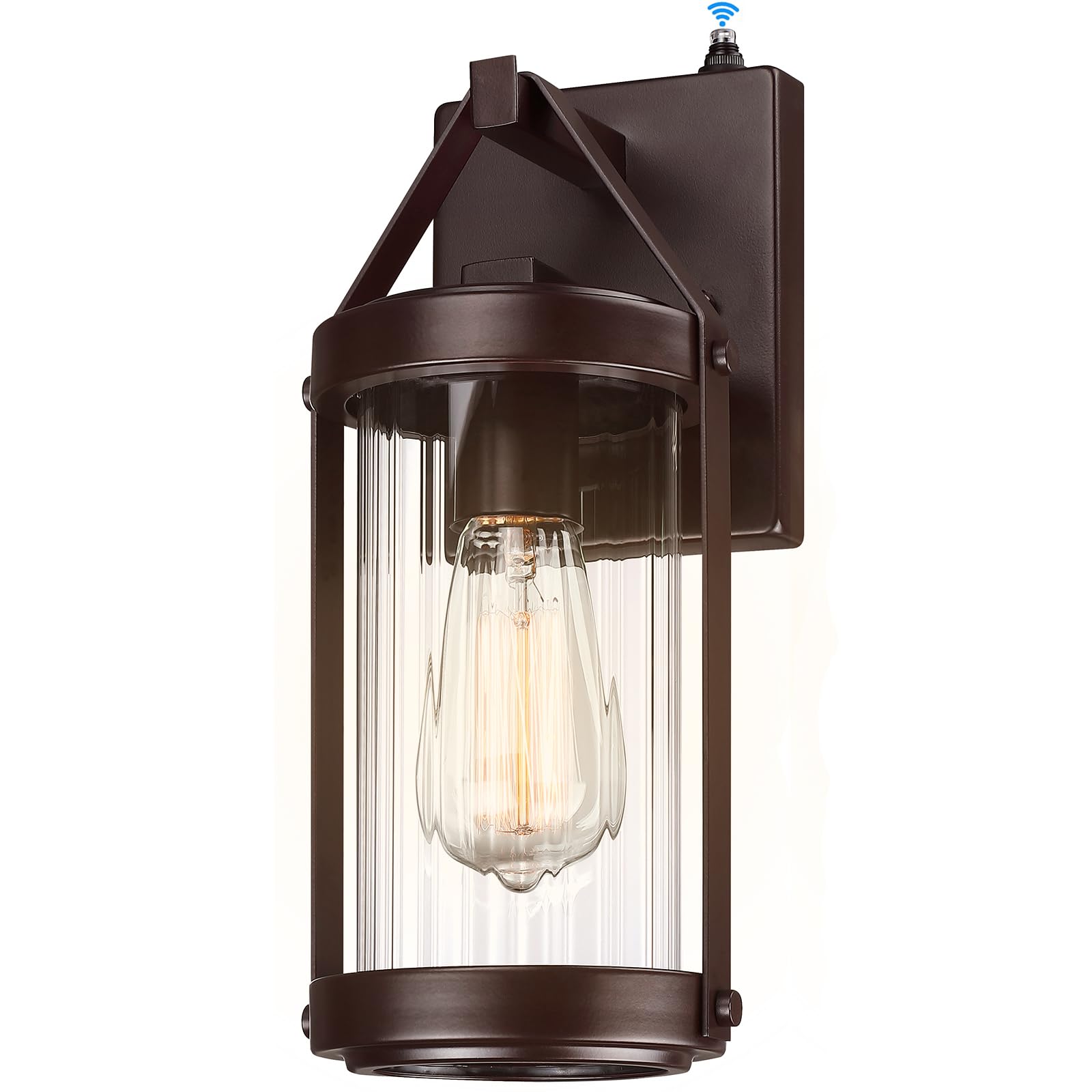 LONEDRUID Dusk to Dawn Sensor Outdoor Wall Sconce Lighting Waterproof Exterior Porch Lantern Rustic Outside Garage Light Fixture