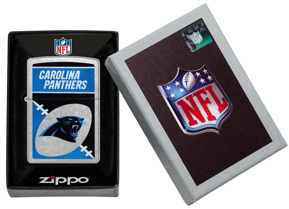 Zippo NFL Carolina Panthers Street Chrome Pocket Lighter