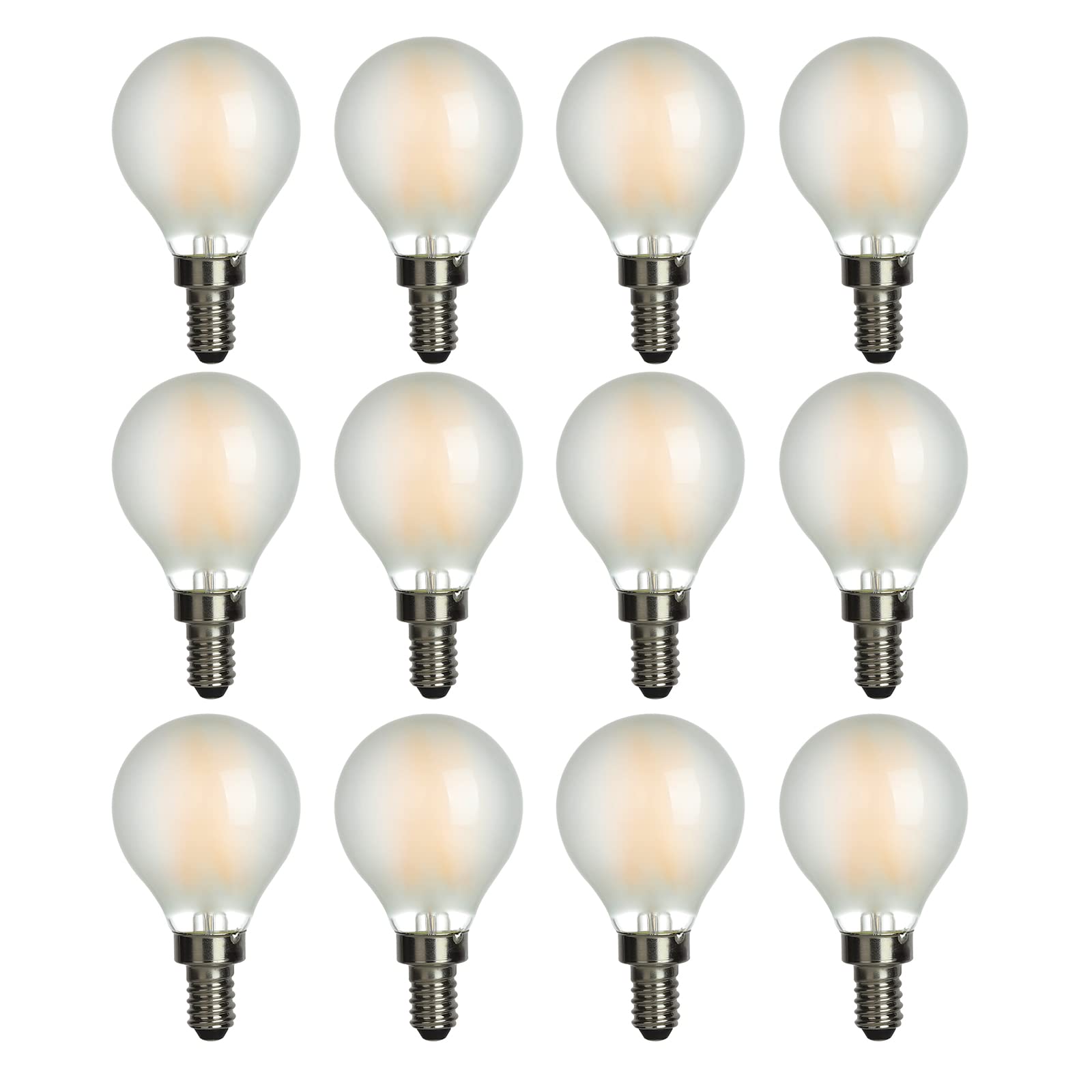 Amdtu E12 Led Bulb 2700K Warm White Dimmable Frosted Globe Edison Small Frosted Glass Soft Light 40W Equivalent Eye Comfort For 