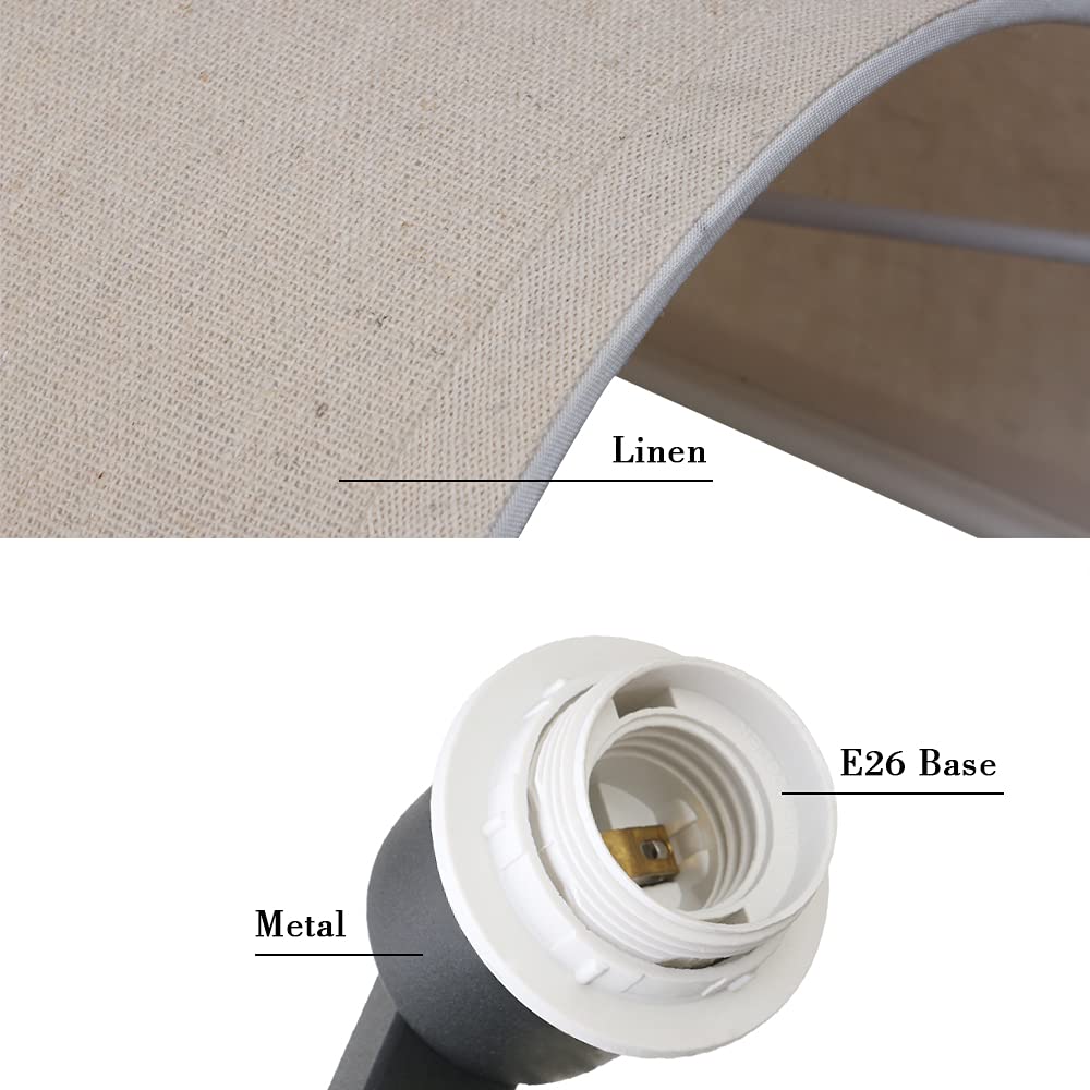 Yosoan Linen Boho Vintage Wall Sconce Stairwell Fixture Light, 1-Light Vanity Indoor Hardwired Wall Mount Retro Industrial Inter