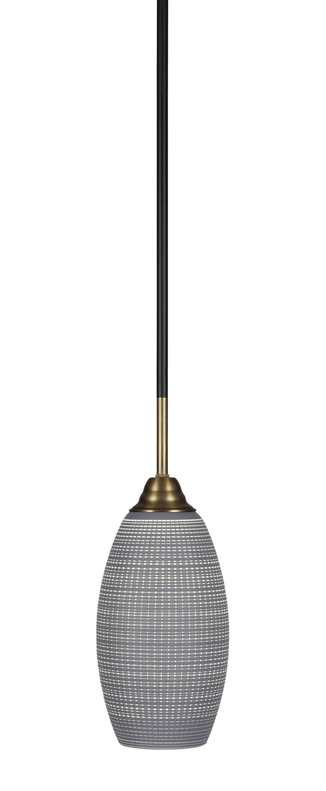 Toltec Lighting Paramount 1 Light Mini Pendant in Matte Black & Brass (3401-MBBR-4042)