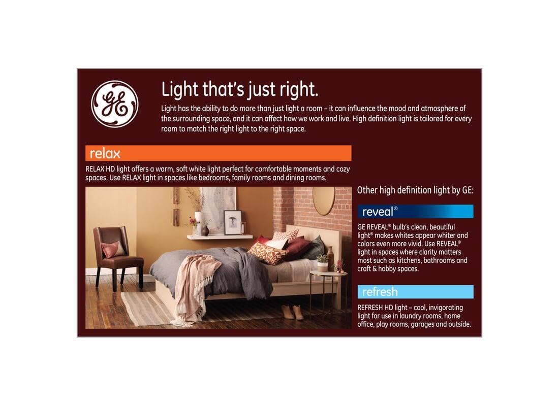 GE Relax LED Light Bulb, 75W PAR30 Outdoor Floodlights, Soft White, 2 Pack, Plastic