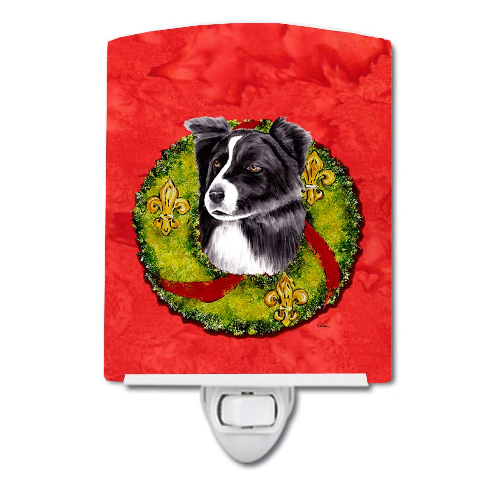 Carolines Treasures Ceramic Night Light, Border Collie Design, UL-Certified, 6x4x3 inches, Model SC9104CNL, Multicolor