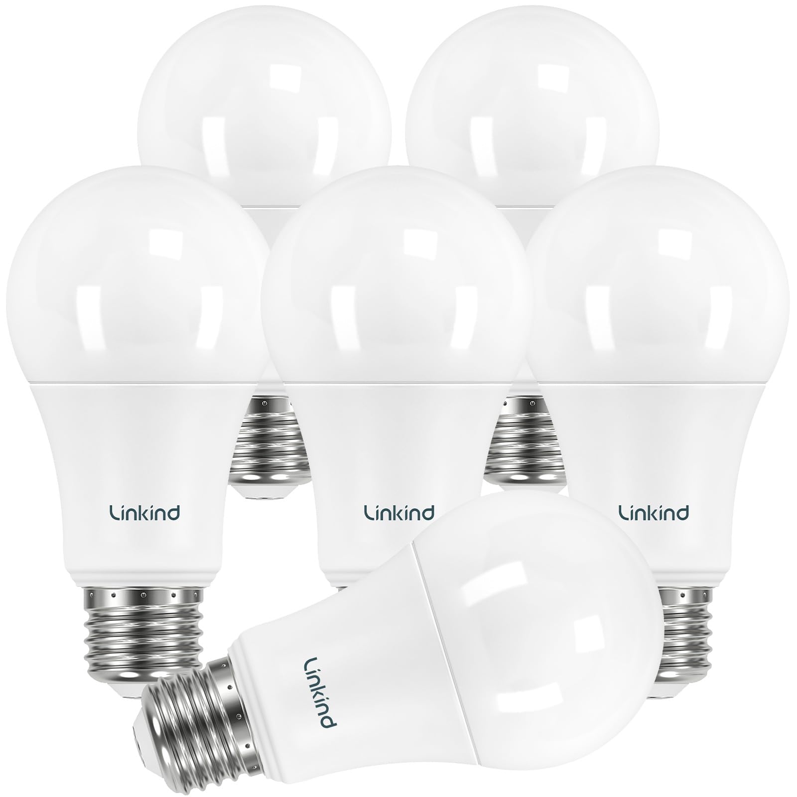 Linkind A19 Led Light Bulb, 75W Equivalent, 11.5W 2700K Soft White, 1100 Lumens Non-Dimmable Led Bulb, E26 Standard Base, Energy