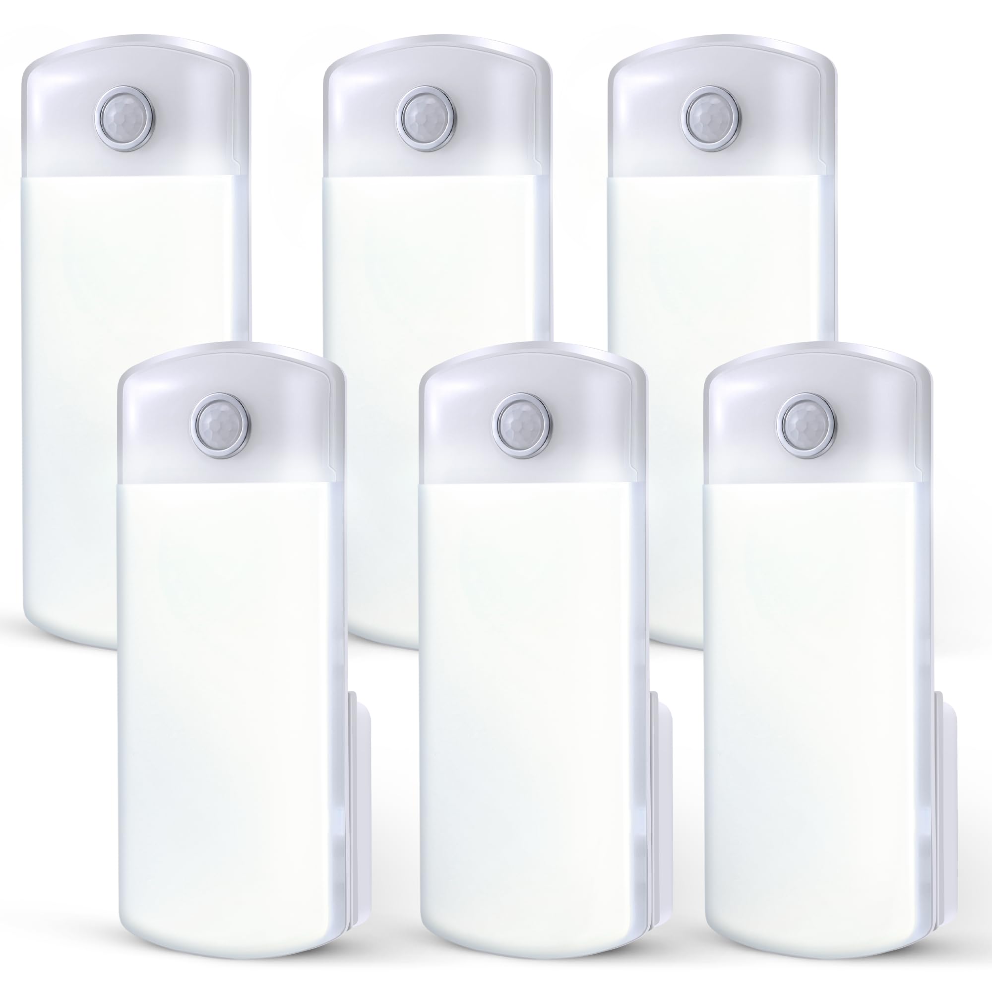 6 Pack LED Power Failure Light, 4 in 1 Rechargeable Plug in Flashlights with Motion Detection, LED Emergency Lights for Home Pow