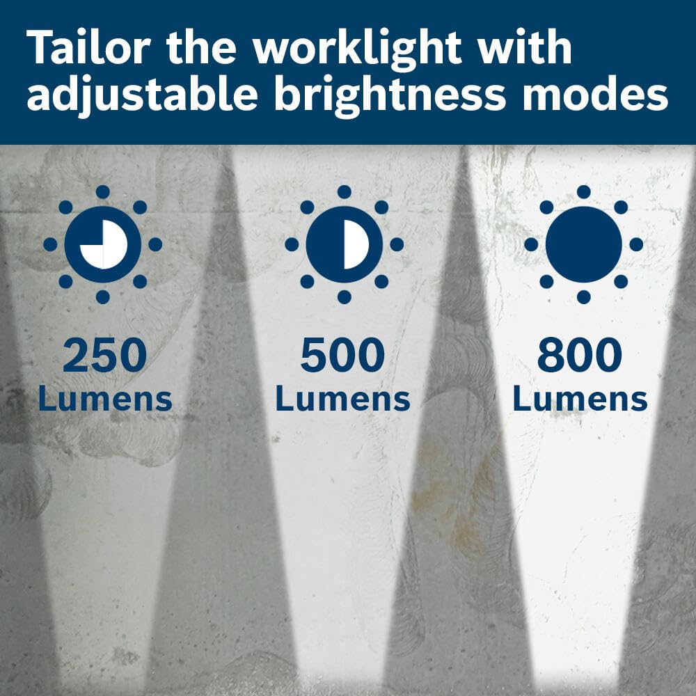 Bosch Gli18V-800N 18V Multidirectional, Portable Led Worklight With Mounting Magnet And Hanging Hook (Bare Tool)