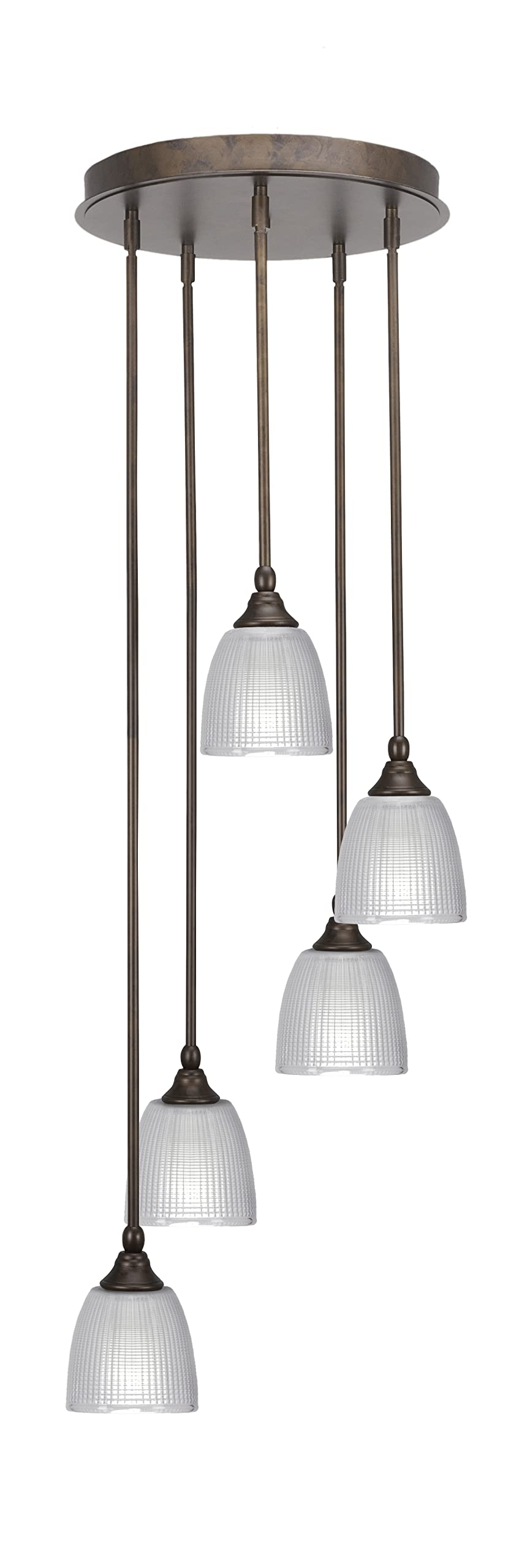 Empire 5 Light Cluster Pendalier in Bronze Finish (2145-BRZ-500)