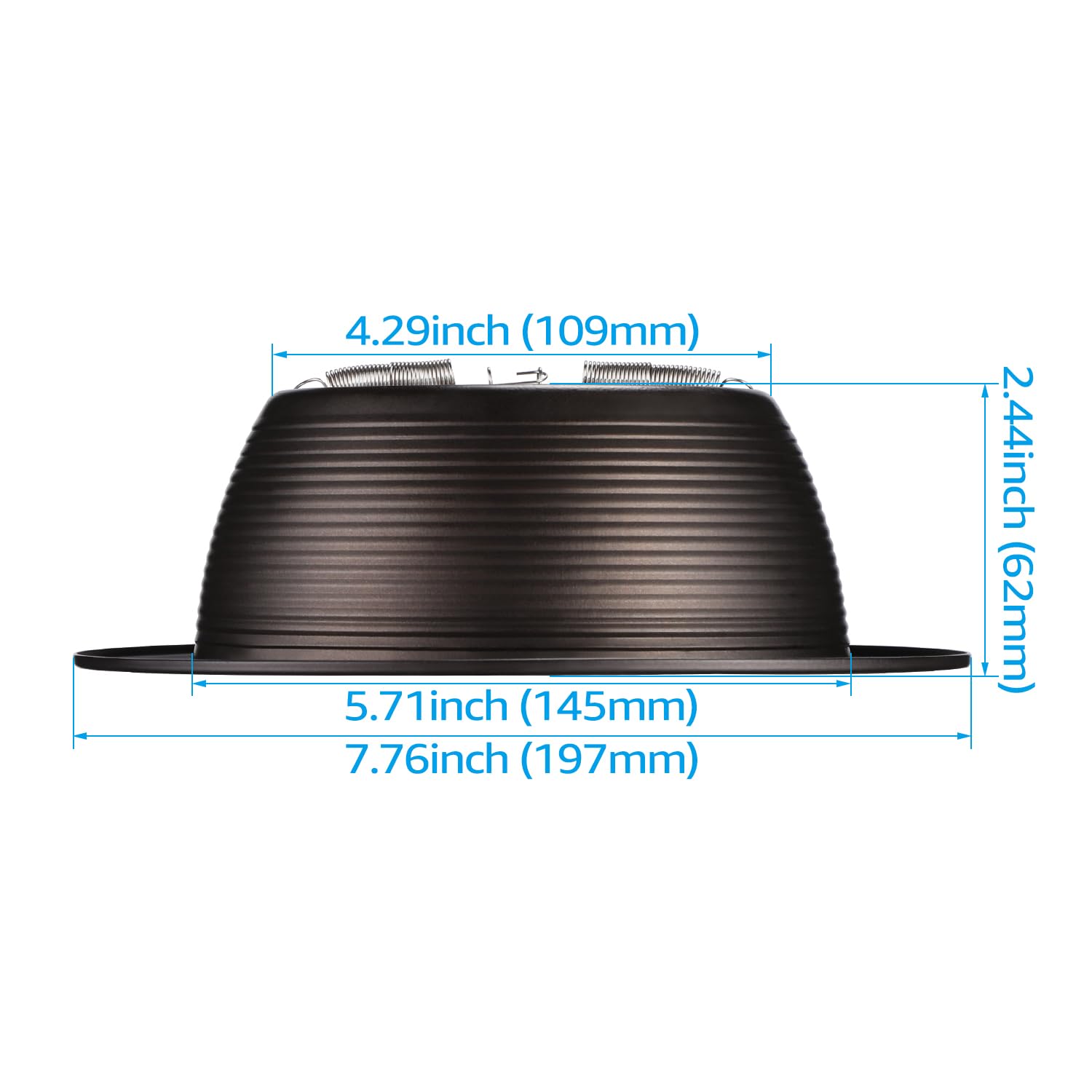 TORCHSTAR 12-Pack 6 Inch Recessed Light Trim, Oil Rubbed Bronze Step Baffle with Detachable Ring, Model XO1RLT-6ORB-12P