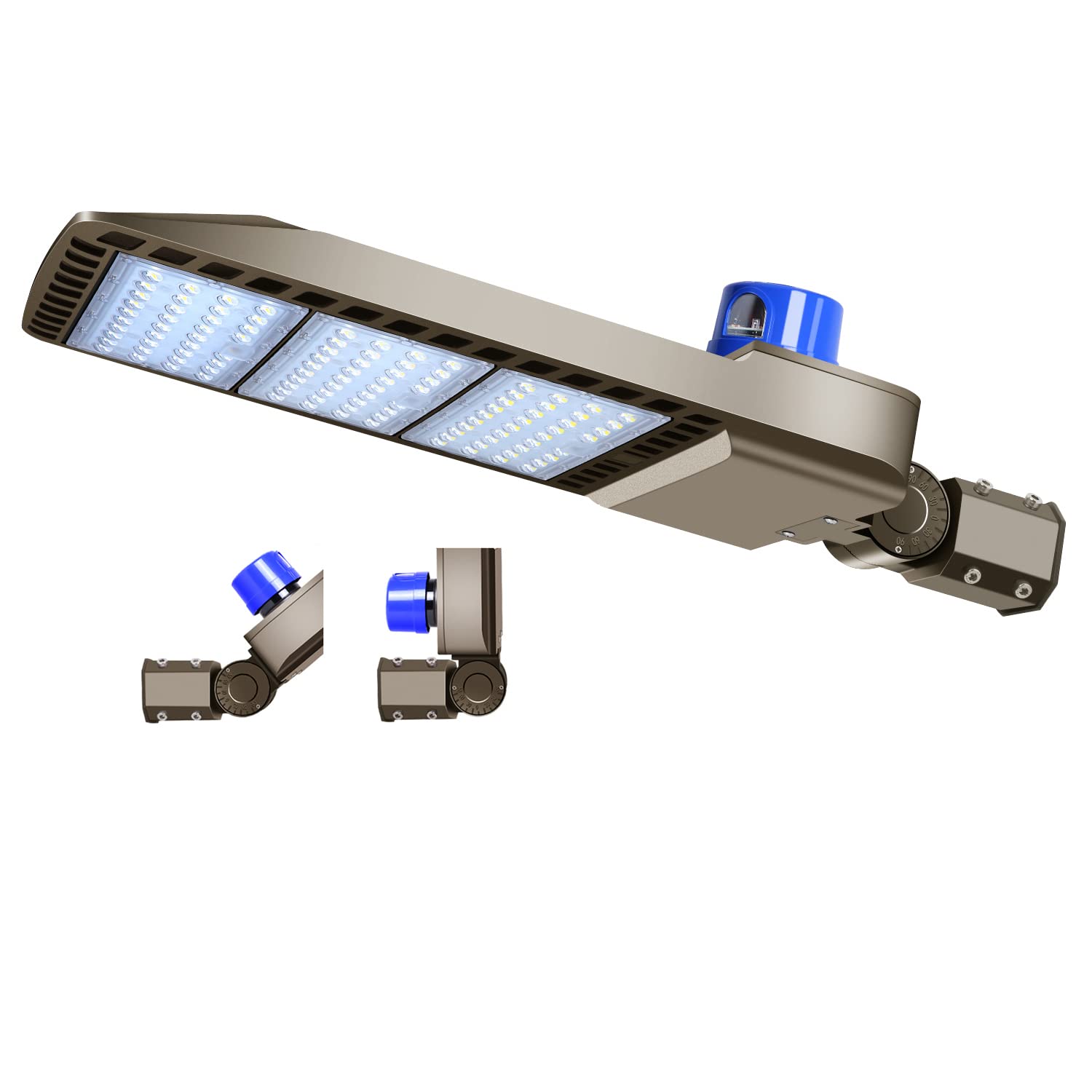 LEDMO 300W LED Parking Lot Light 36000LM 5000K Adjustable Slip Fit Mount Security Lighting with Dusk-to-Dawn Photocell IP65 Wate