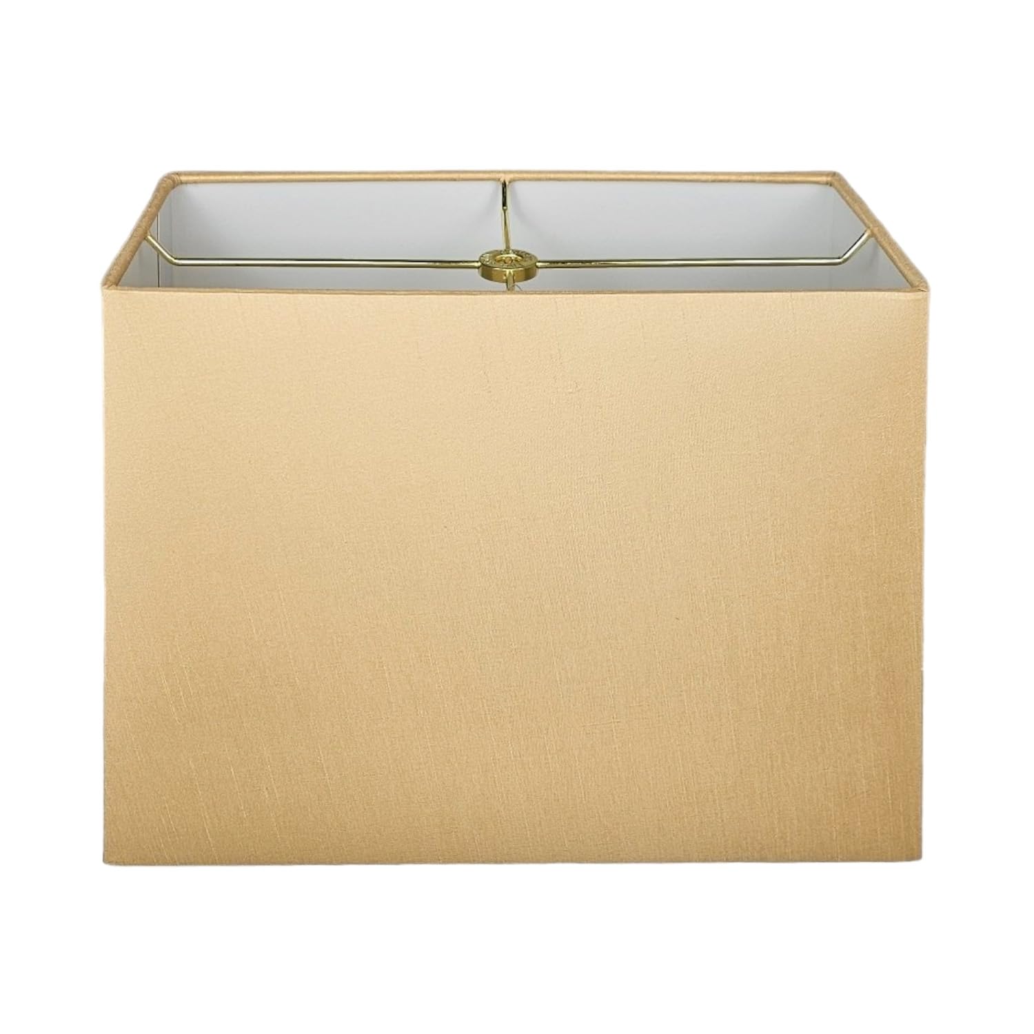 Royal Designs, Inc. Rectangle Hardback Lamp Shade, HB-613-14AGL, Antique Gold, (6 x 12) x (8 x 14) x 10
