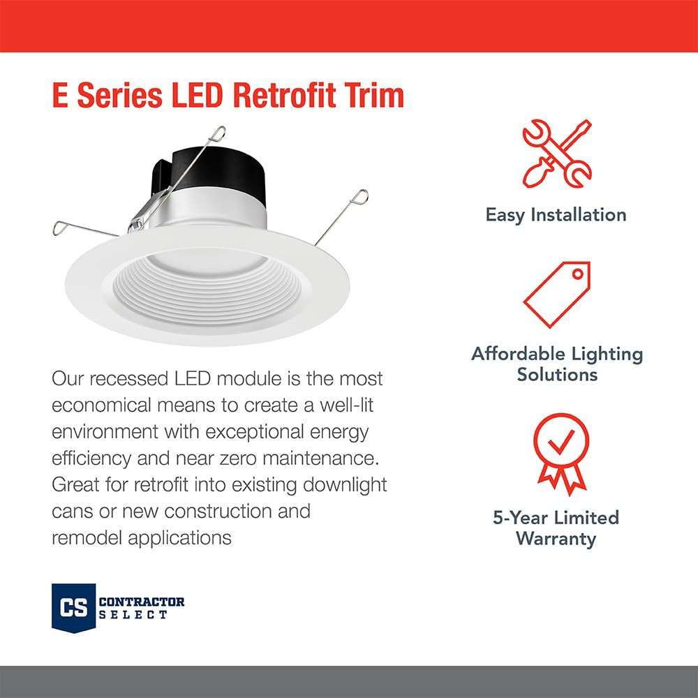 Juno 65Bemw Sww5 90Cri Cp12 Baffle Round 120 Volts Led Downlight, 2700K/3000K/35000K/4000K/5000K-10 Volt Dimming Recessed Lighti