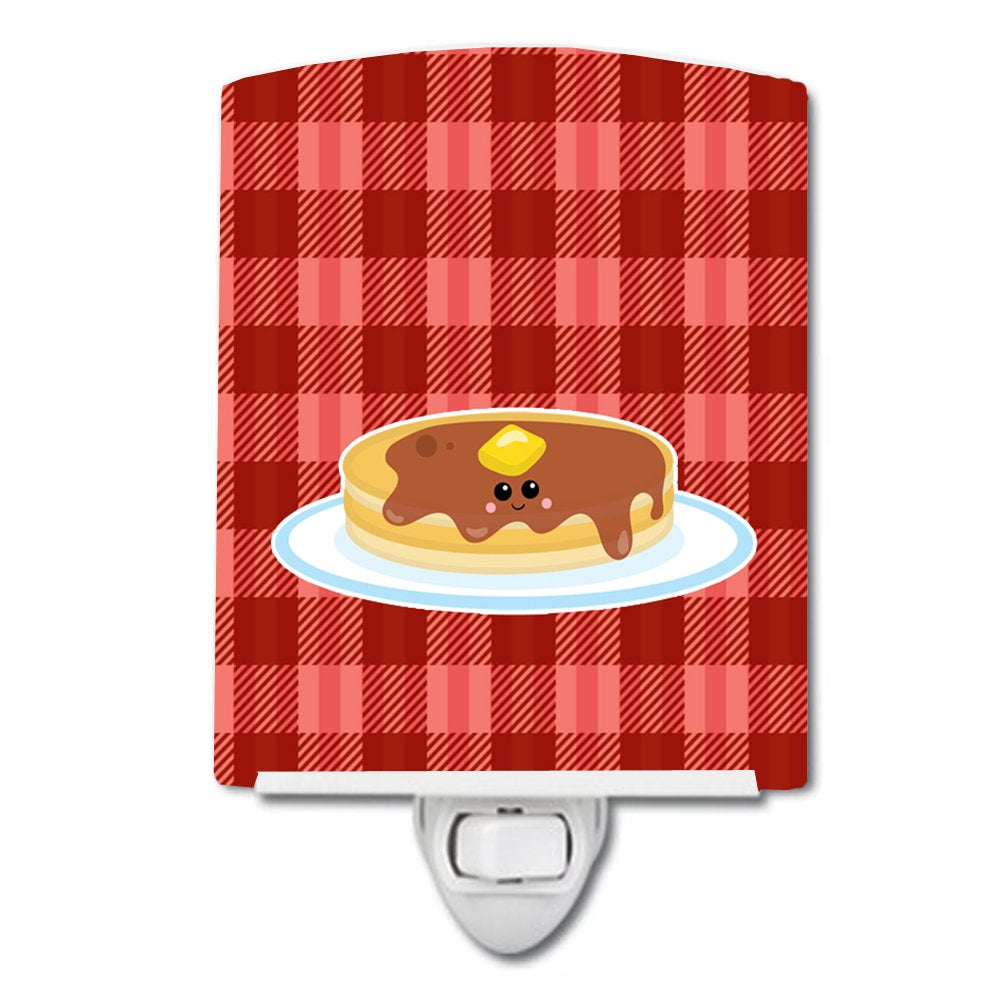 Carolines Treasures BB7049CNL Pancake Face Ceramic Night Light Compact, ULCertified, Ideal for Bedroom, Bathroom, Nursery, Hal
