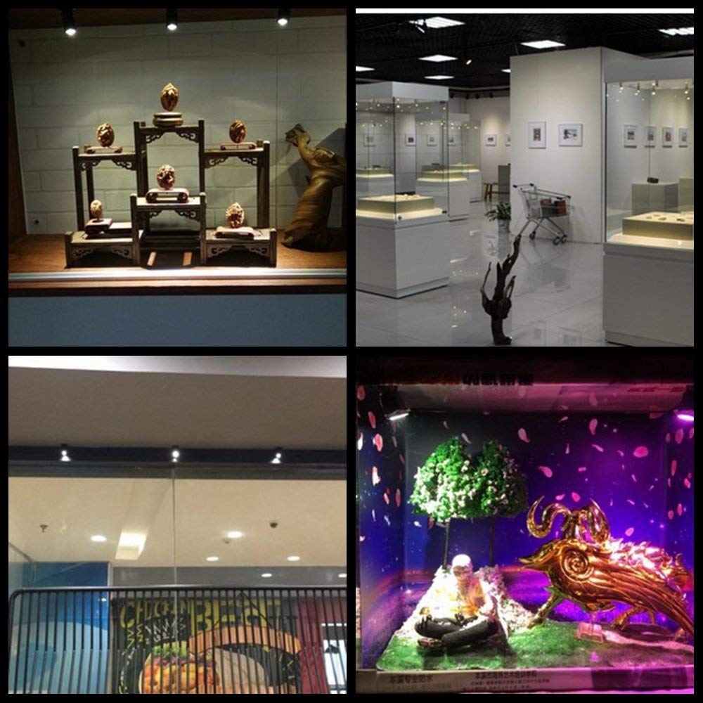 Jorunhe 1.5w White LED Mini Surface Mounted Light Jewelry Cabinet Lamp Spotlight Ac85-265v (Pack-4,Warm White 3000k)