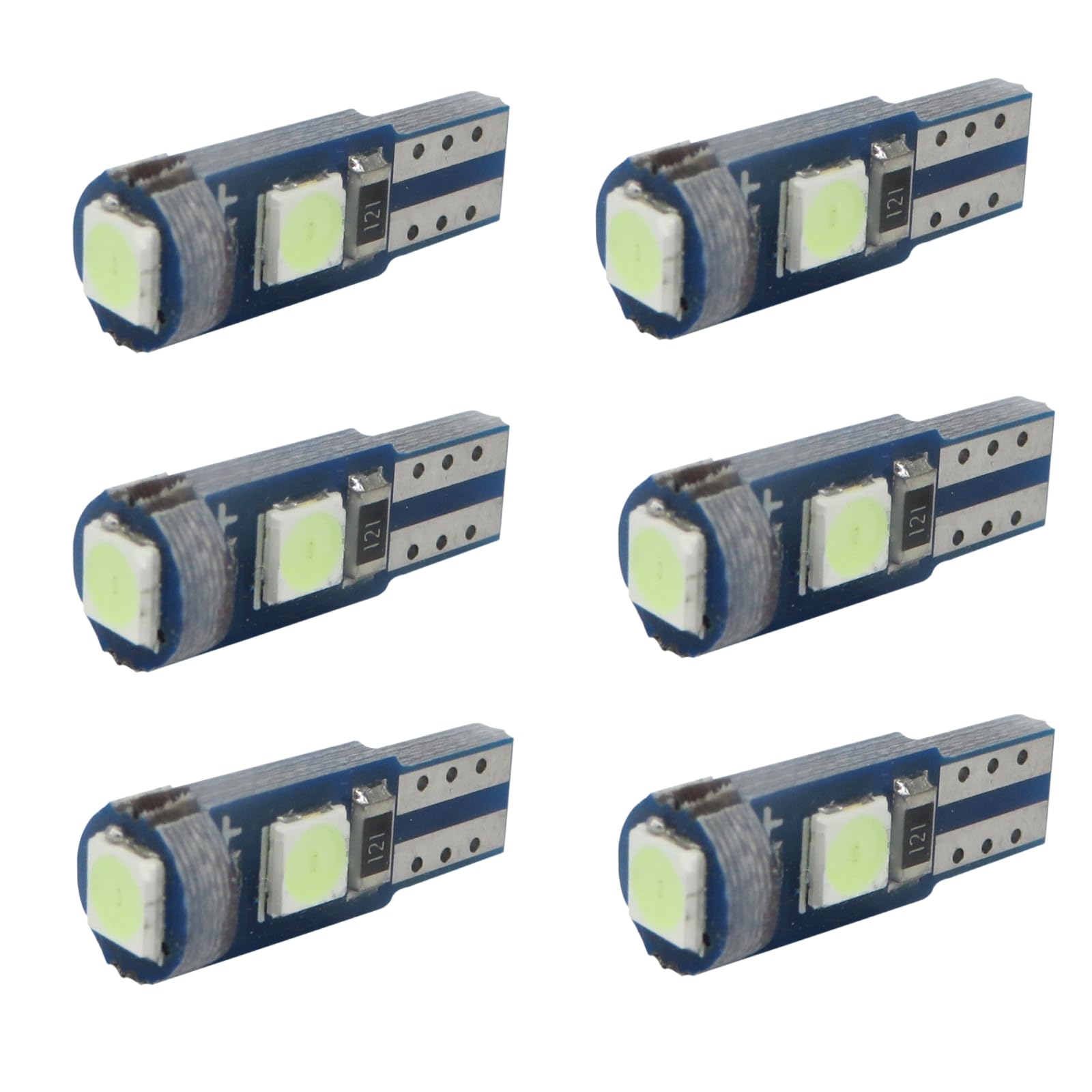 Wljh 6 Pack Ice Blue T5 74 73 37 Instrument Panel Light Bulb 3030 Smd 1.5W Replacement For Car Interior Dome License Plate Lights Lamp