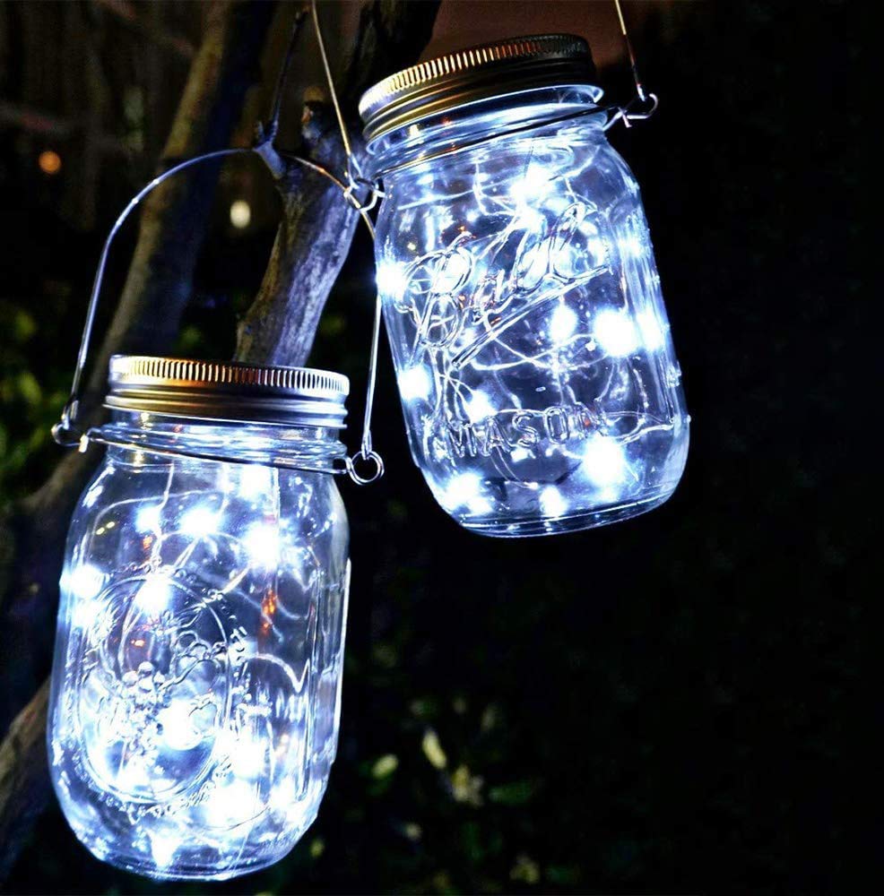 Homemory 20 FT Battery Operated Fairy Lights, 60 LED Cool White String Lights with Remote, Waterproof, 8 Modes, Model HXDYK6MT4LB