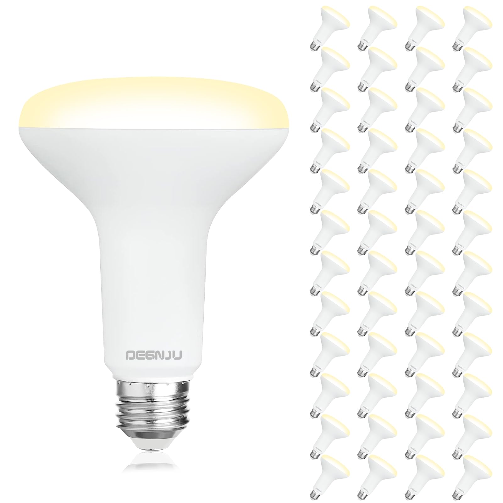 Degnju 48 Pack Indoor Flood Light Bulbs, Br30 Led Bulb 7W Equivalent 65W, Dimmable Recessed Light Bulbs, 650Lm 2700K Soft White 