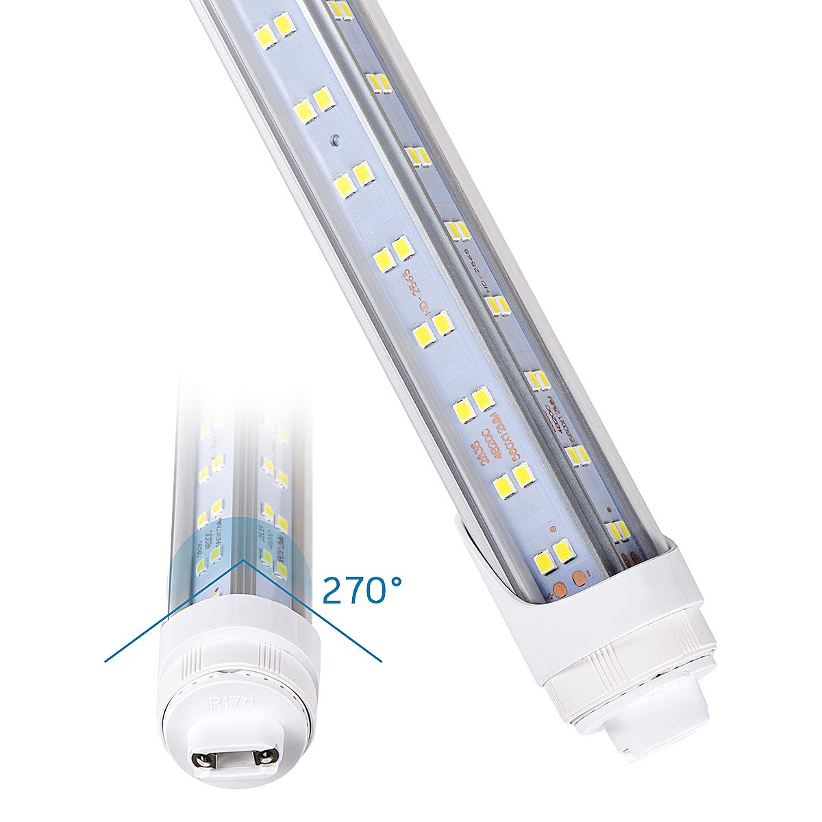 BSK.BESTKA 10 PCS T8 T10 T12 LED Tube Light 8FT 100W R17D/HO 6000K 14500LM Clear Cover Ballast B