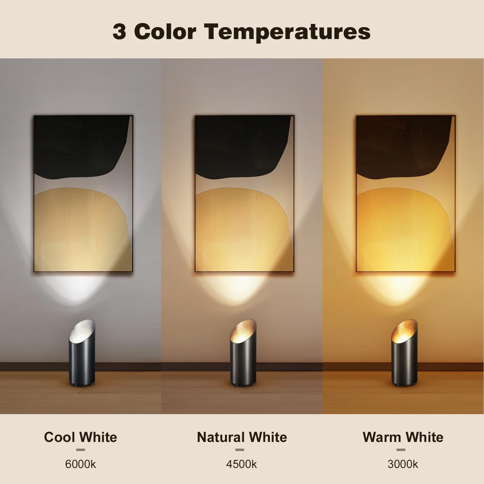 Powfloven 2 Pack Wireless Battery Operated Spotlights Indoor With Remote, Mini Black Cordless Rechargeable Floor Can Lights, Sma