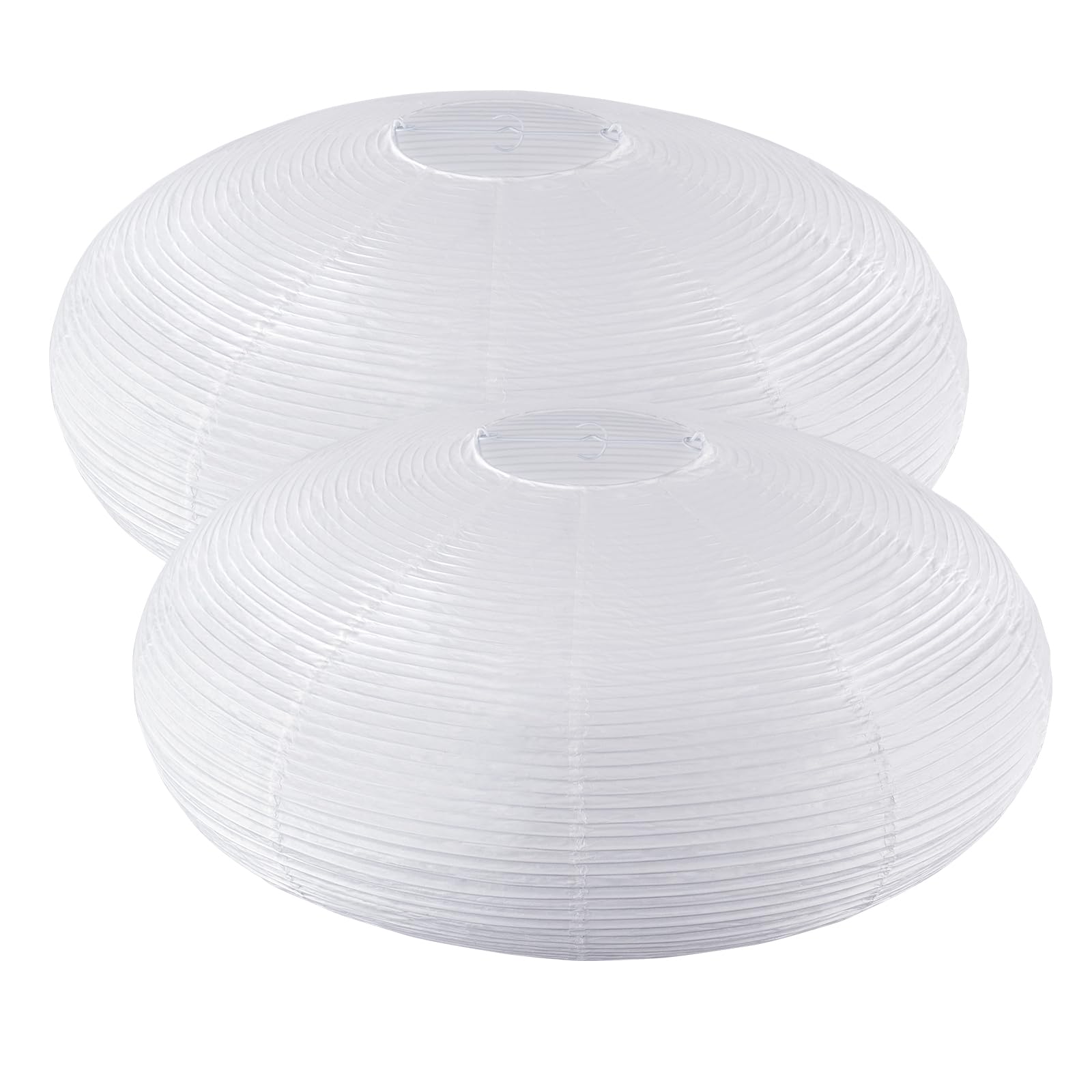 White Oval Paper Lanterns-22in Large Hanging Paper Lantern Lamp, Chinese/Japanese Paper Pendant Lampshade for Party Decoration, 