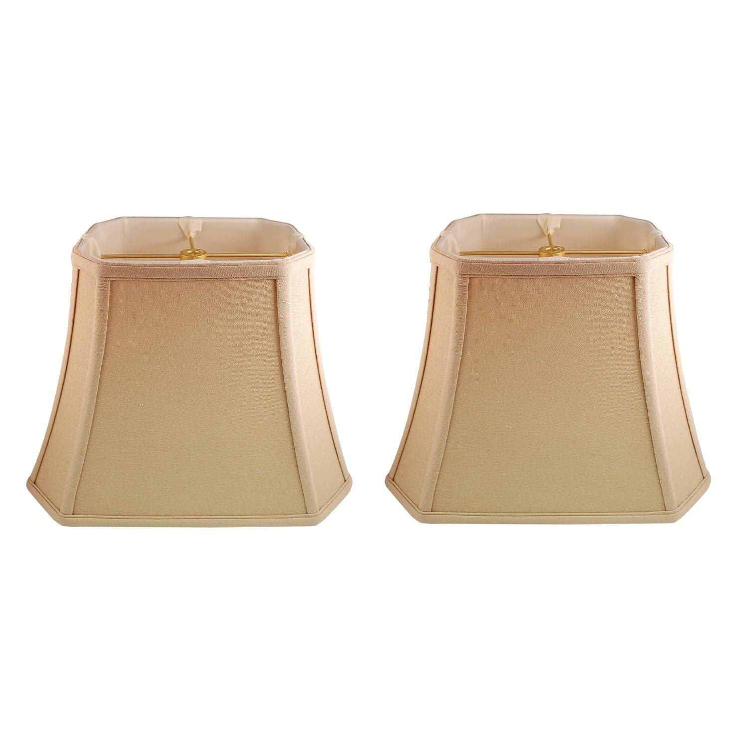 Royal Designs, Inc. Rectangle Lamp Shade, 9 x 16 x 12.25, Linen Beige, Model BSO-710-16LNBG-2, 2-Pack
