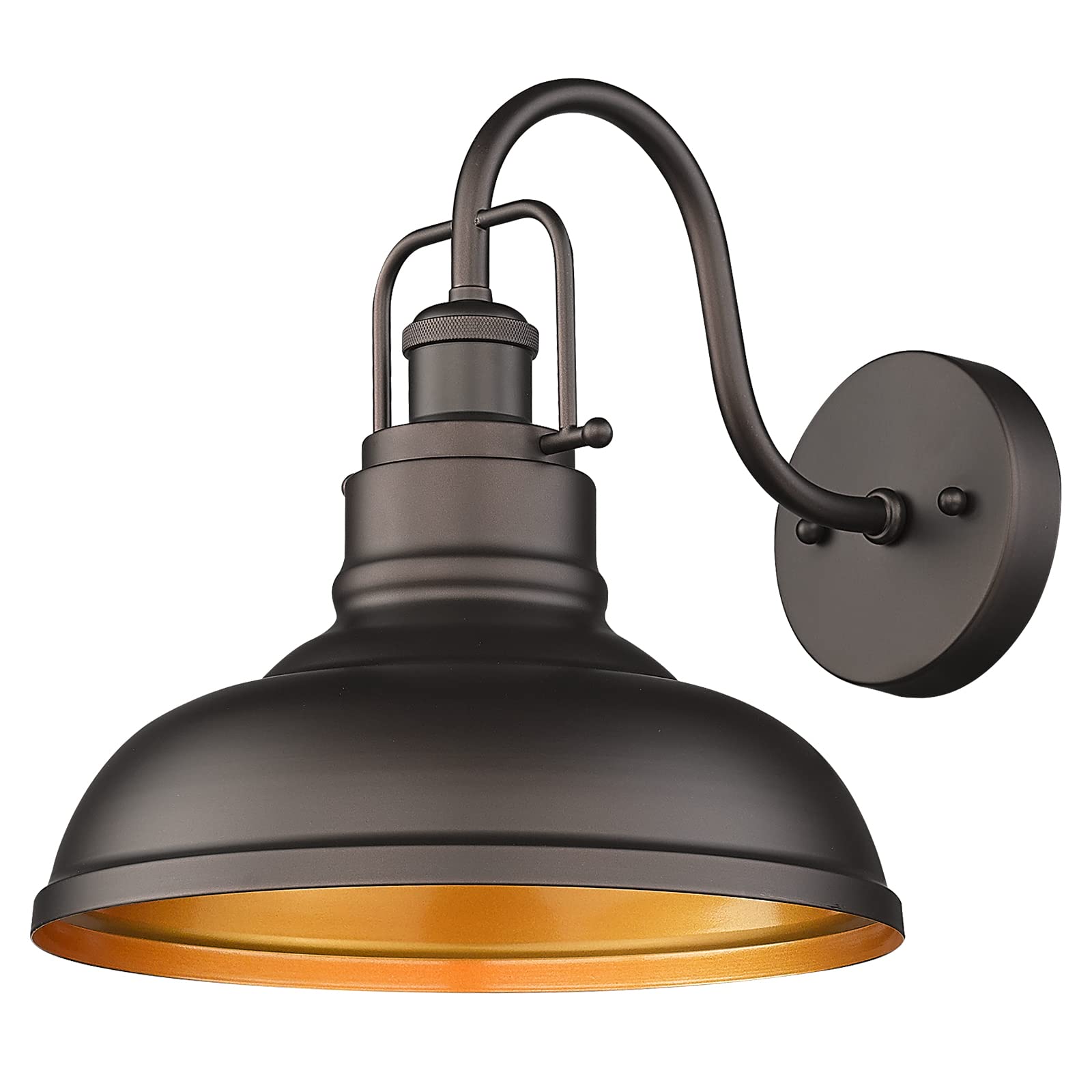 zeyu 11 Farmhouse Gooseneck Barn Light, Vintage Wall Light Sconce for Porch Warehouse Kitchen, Oil Rubbed Bronze Finish, 016-1B