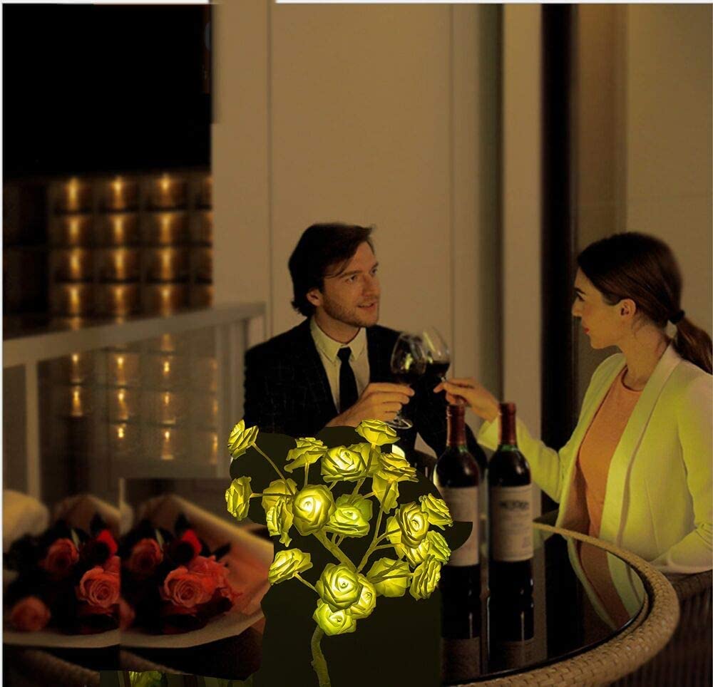 Enchanted Rose Flower Tree Lamp - 16 Vibrant Colors With Remote Control - Ideal Gift For Women, Teens, Girls - Perfect For Weddi