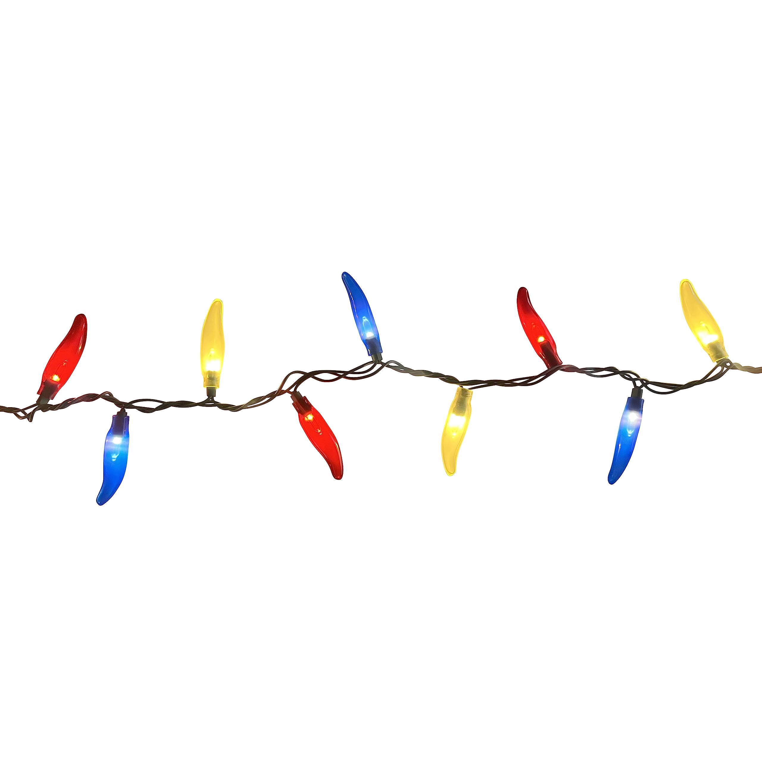 LETS FIESTA Chili Pepper Light Covers - 50 Vinyl Covers for LED String Lights - Multicolor Indoor/Outdoor - Patriotic