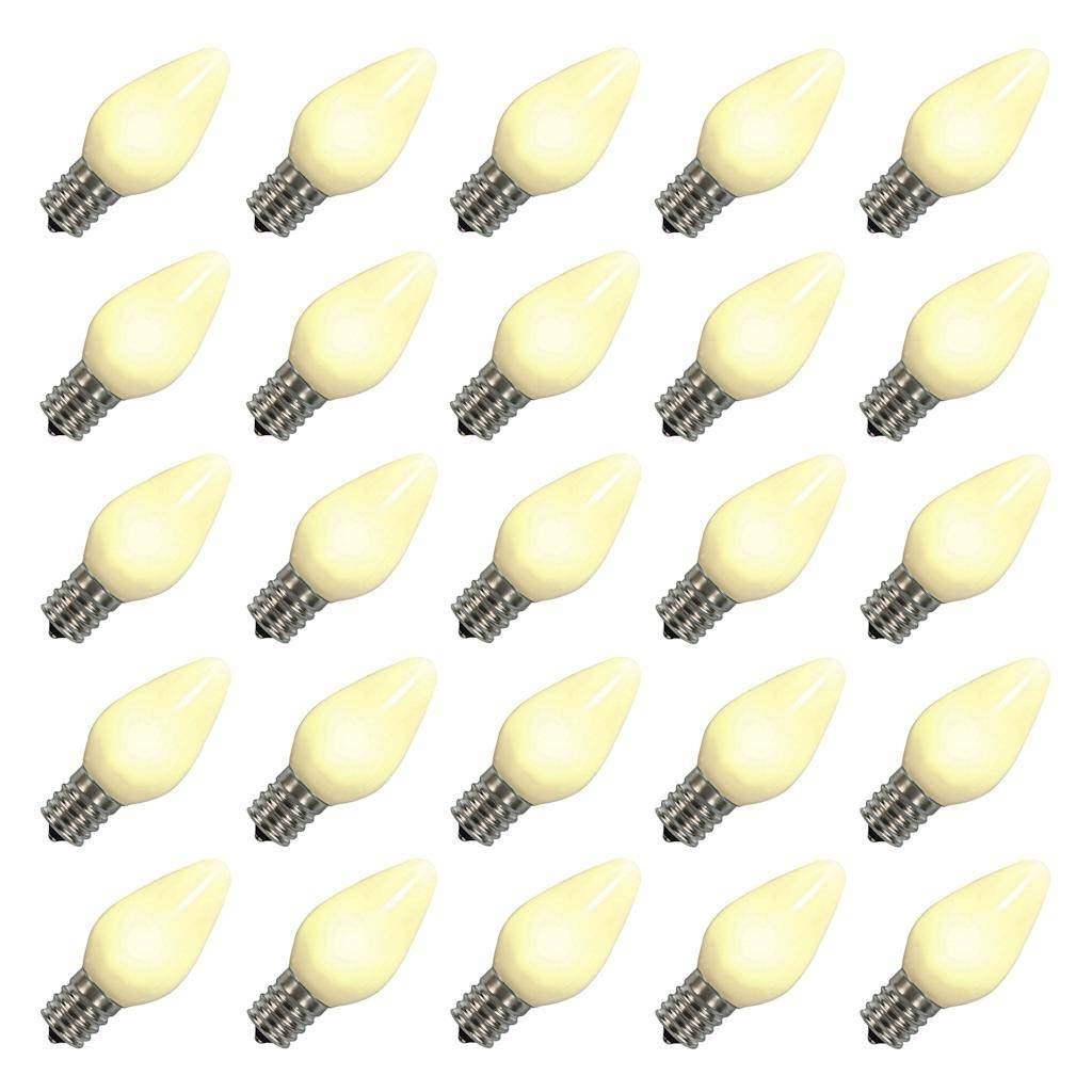 Vickerman C7 Ceramic LED Bulb, Warm White, 25 Pack, Model XLEDSC71-25