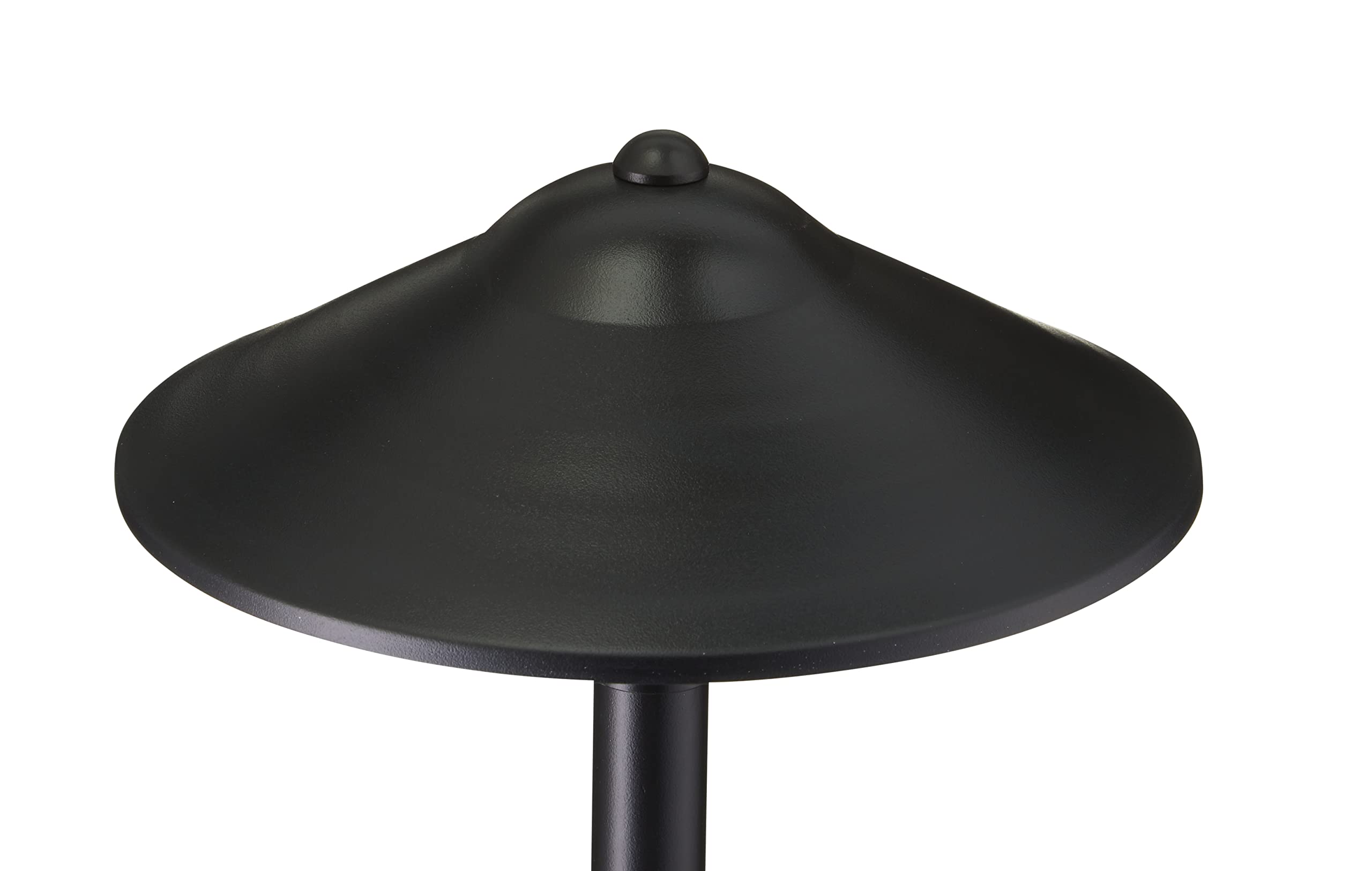 Volt Max Spread 12V Black Brass Path Light (25'' Tall, 9'' Shade) With 3W 2700K Warm White G4 Led Bulb For Low Voltage Landscape