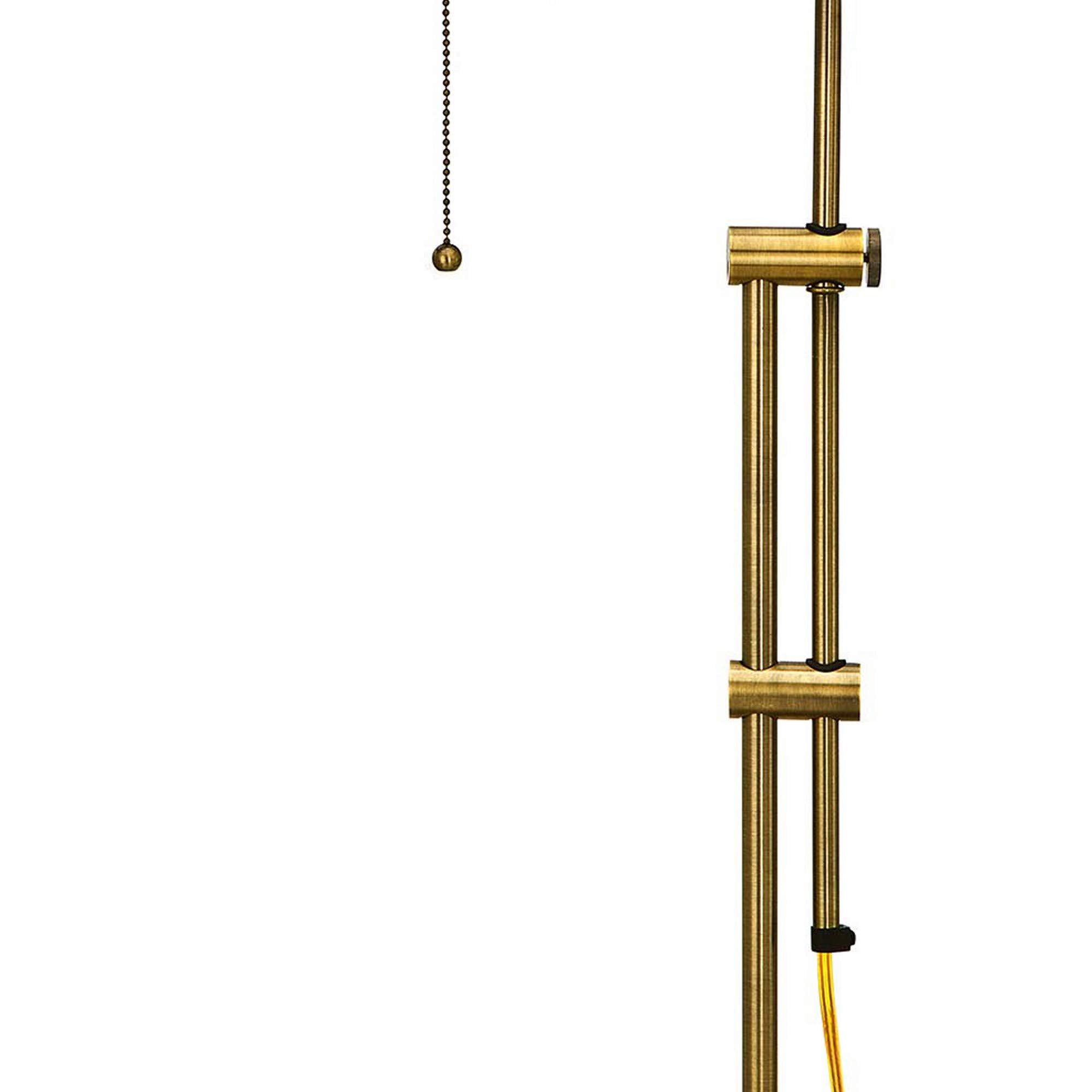 Benzara Metal Desk Lamp with Adjustable Pole, Gold, Model BM225083