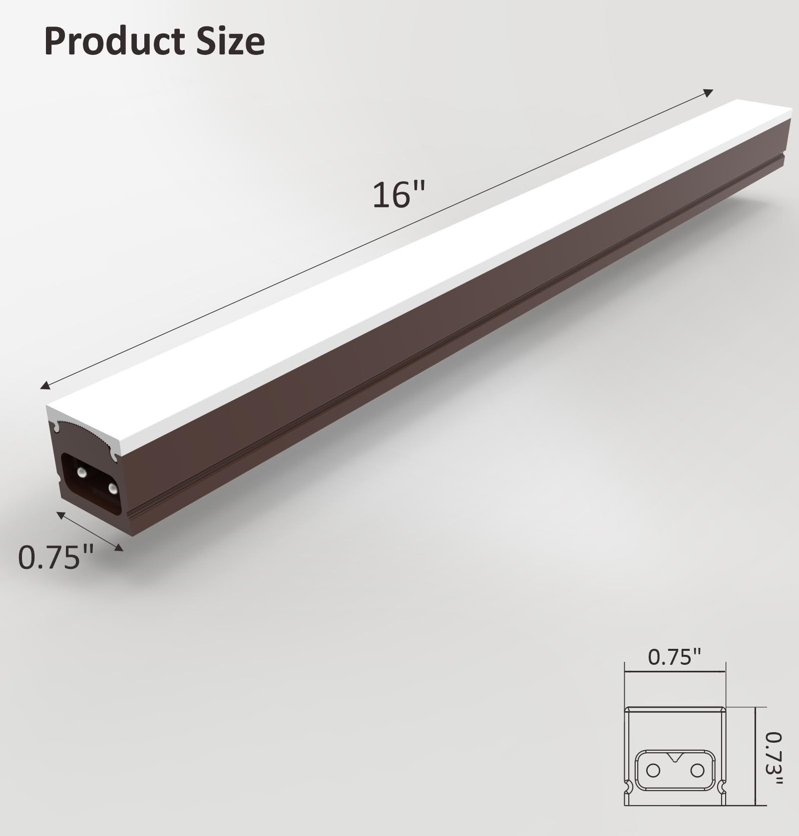 Leetdud Under Cabinet Lighting Plug In  16 Inch 1 Pc  Linkable Ac120V 3Cct 3000K/4000K/5000K Ultra Slim  Led Under Cabinet Lights For Counter Light  Kitchen  Shelf  Sink  Workshop  Desk  Bronze