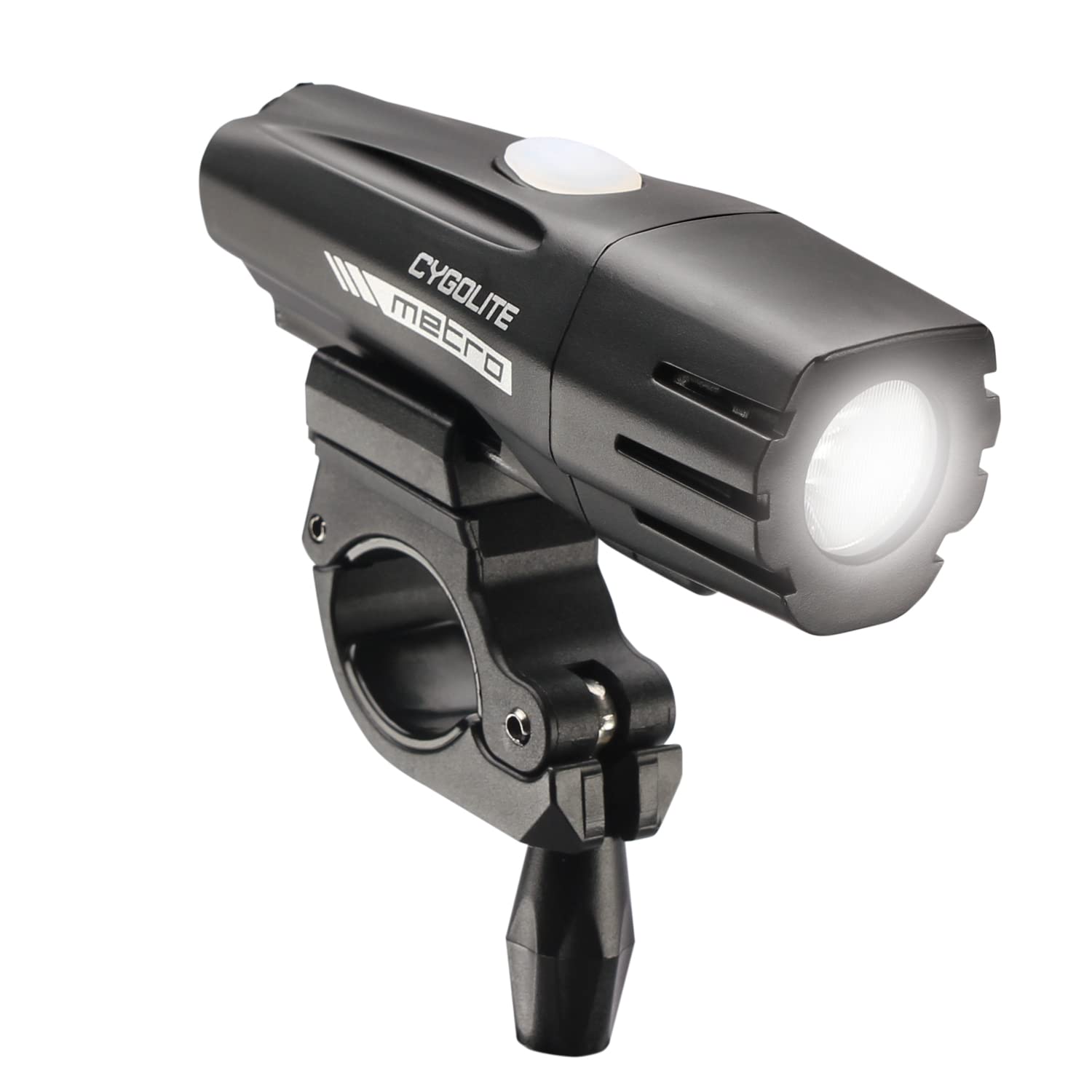 CYGOLITE Metro– 550 Lumen Bike Light– 4 Night Modes & Daytime Flash Mode– Compact & Durable– IP67 Waterproof– Secured Hard Mount– USB Rechargeable Headlight– for Road & Commuter Bicycles