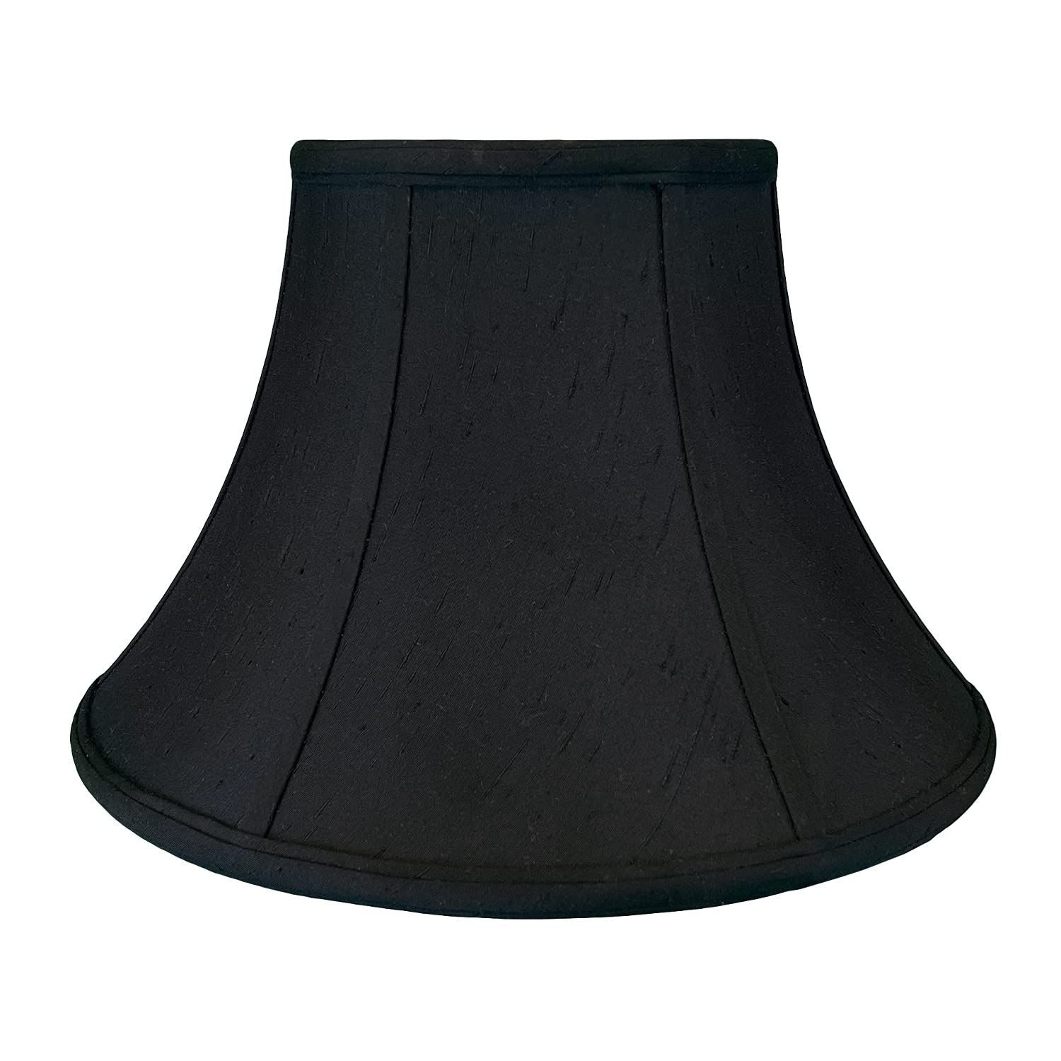 Royal Designs Shallow Bell Basic Lamp Shade, Black/Gold 9 X 18 X 12