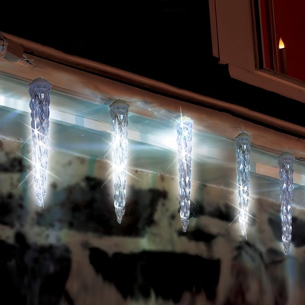Brite Star 6 Count Snow Fall LED Light Show, Crystal White, 5' Plastic, Model 39-693-00