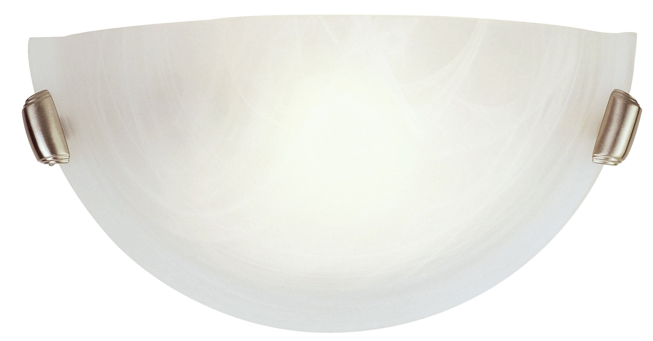 Livex Lighting Brushed Nickel Wall Sconce 1-Light with White Alabaster Glass 12inW x 6inH Model 4271-91
