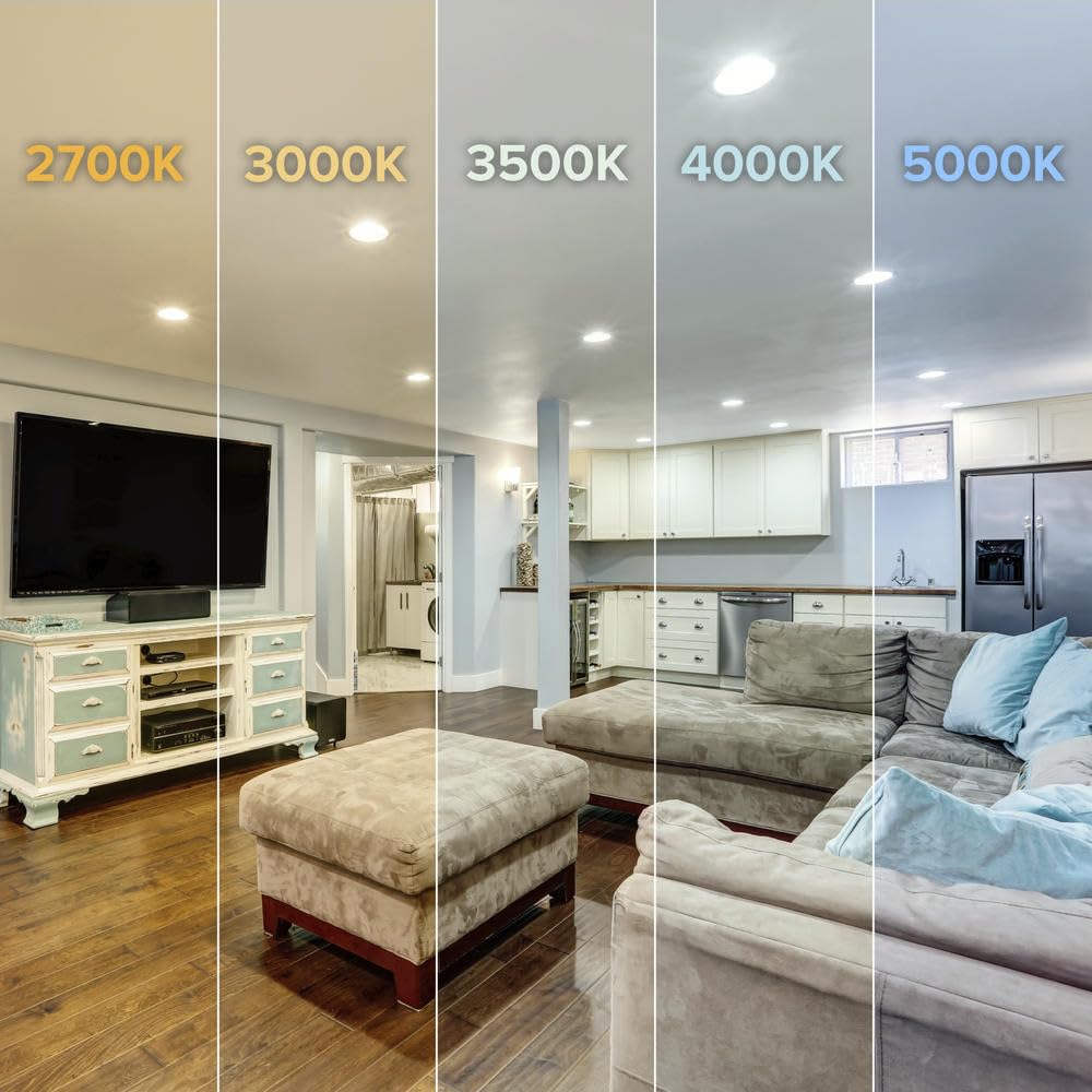 12 Pack 6 Inch Flush Mount Ceiling Light, Recessed Lighting, Led Disk Lights, Low Profile Surface Mount Light, Dimmable, 2700K/3